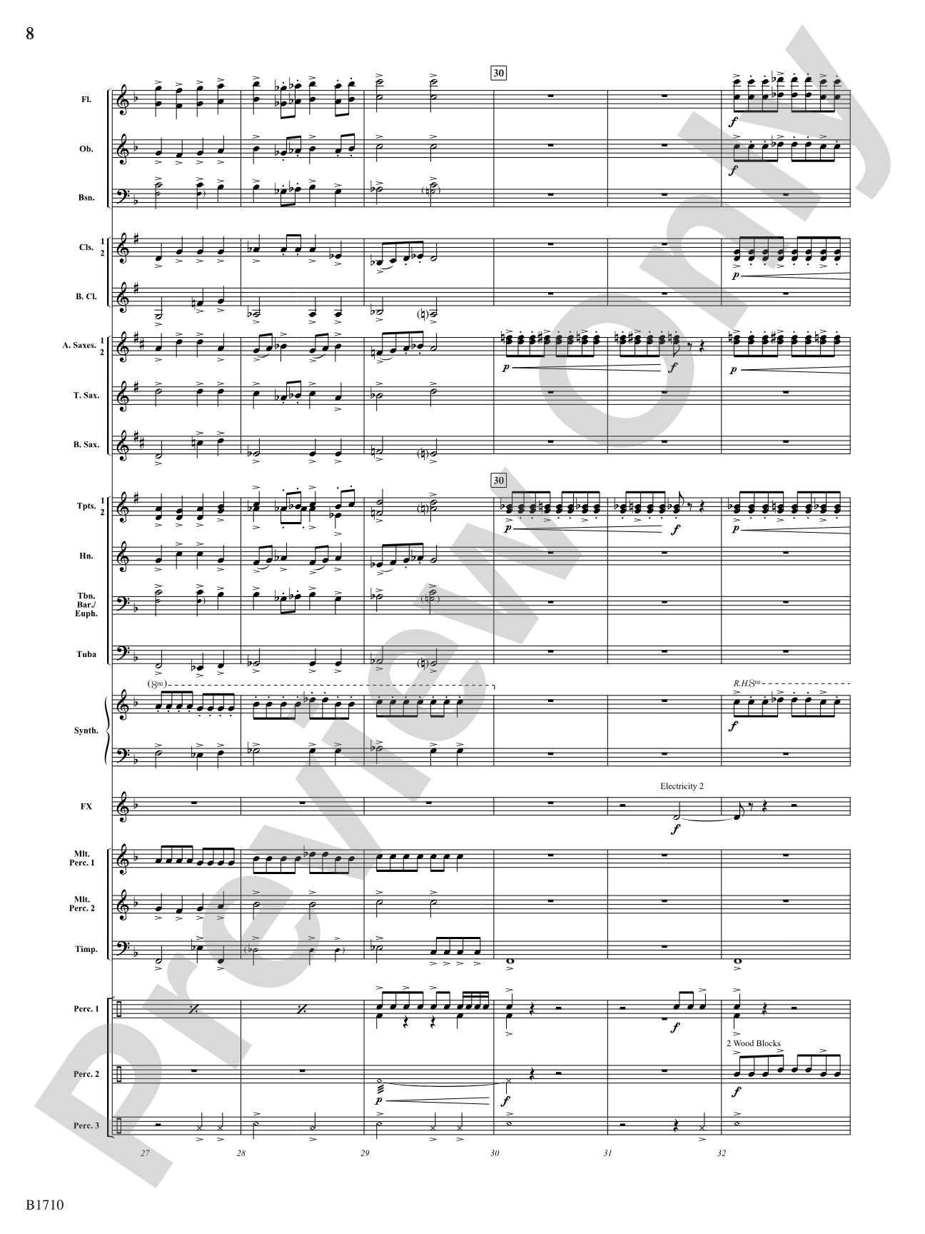High Voltage: Concert Band Conductor Score & Parts