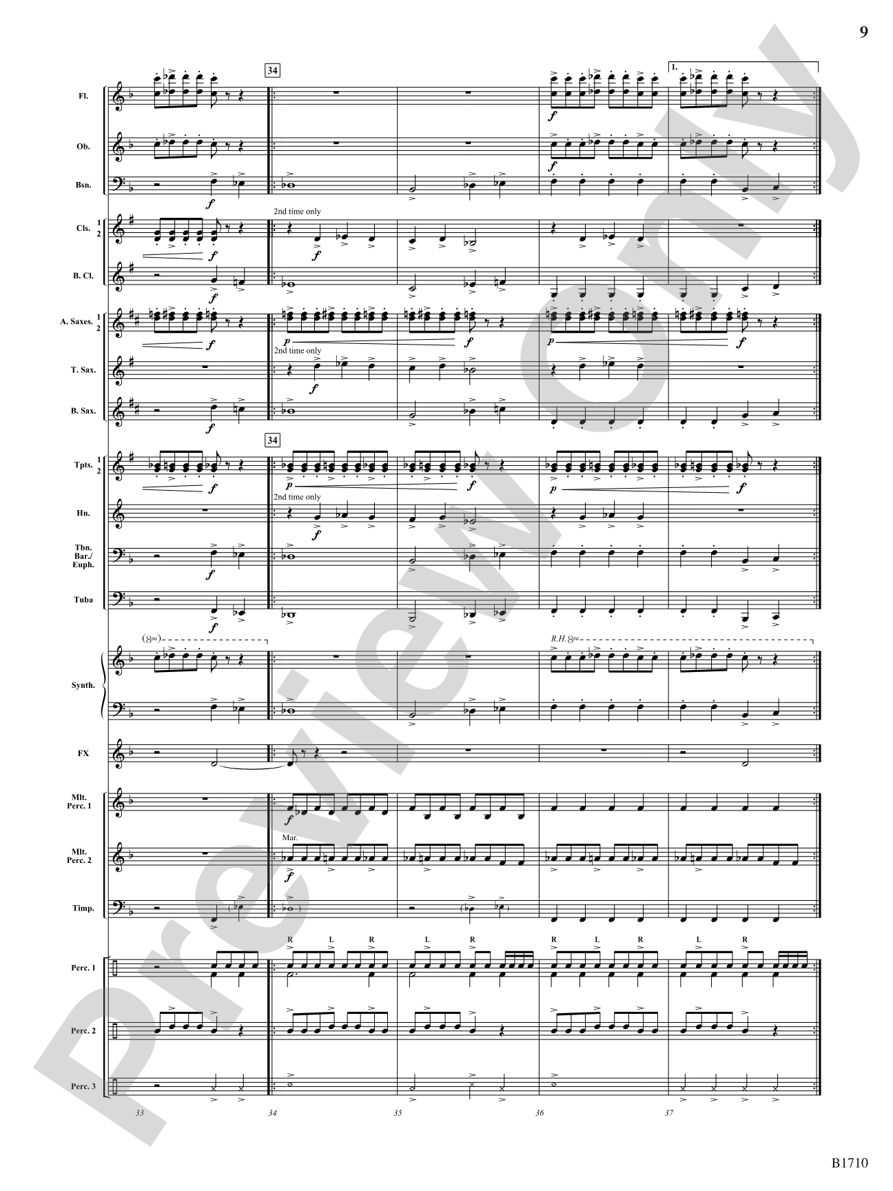 High Voltage: Concert Band Conductor Score & Parts