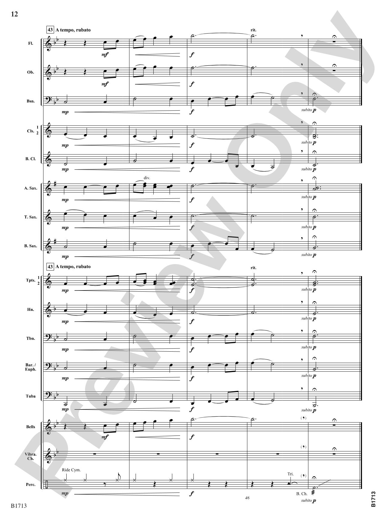 The Greatest Gift: Concert Band Conductor Score & Parts