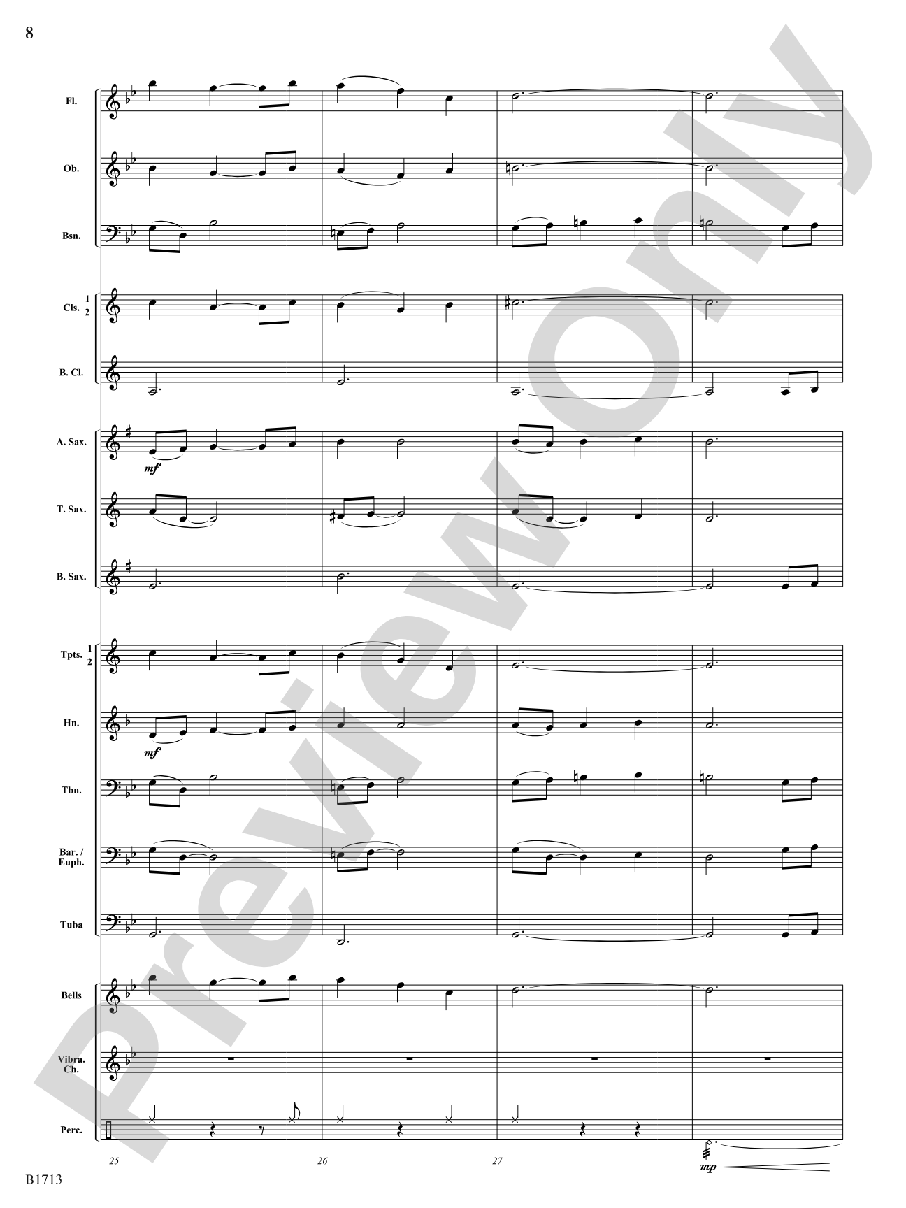 The Greatest Gift: Concert Band Conductor Score & Parts