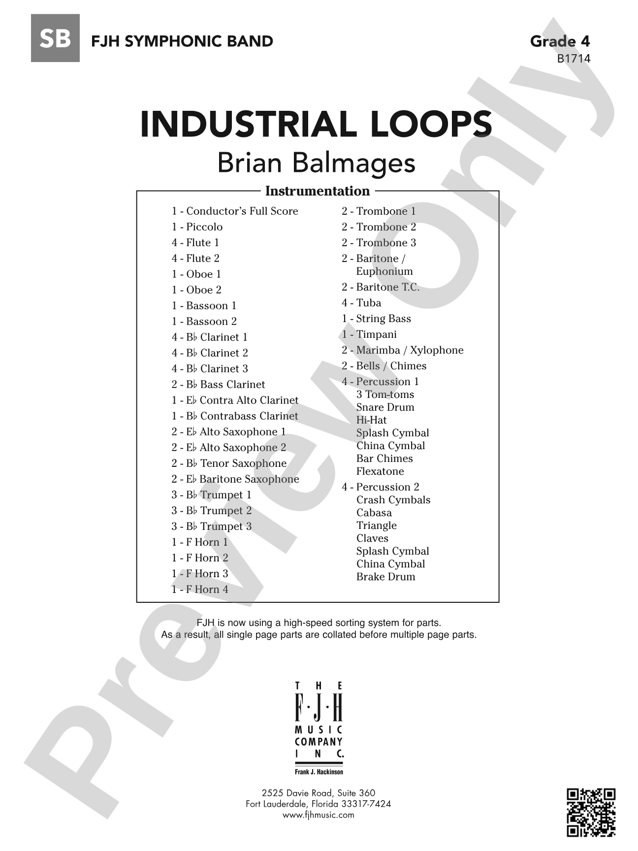 Industrial Loops: Concert Band Conductor Score & Parts