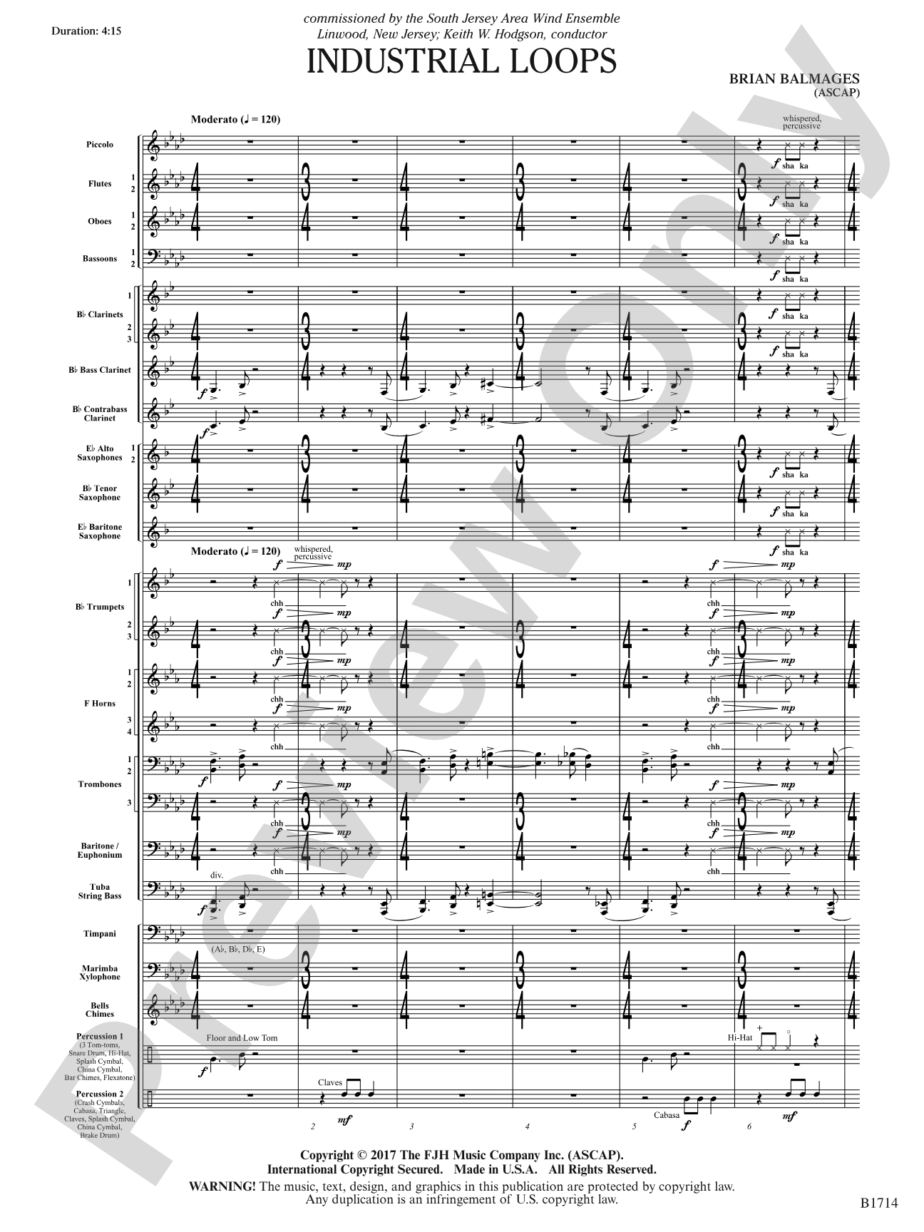 Industrial Loops: Concert Band Conductor Score & Parts