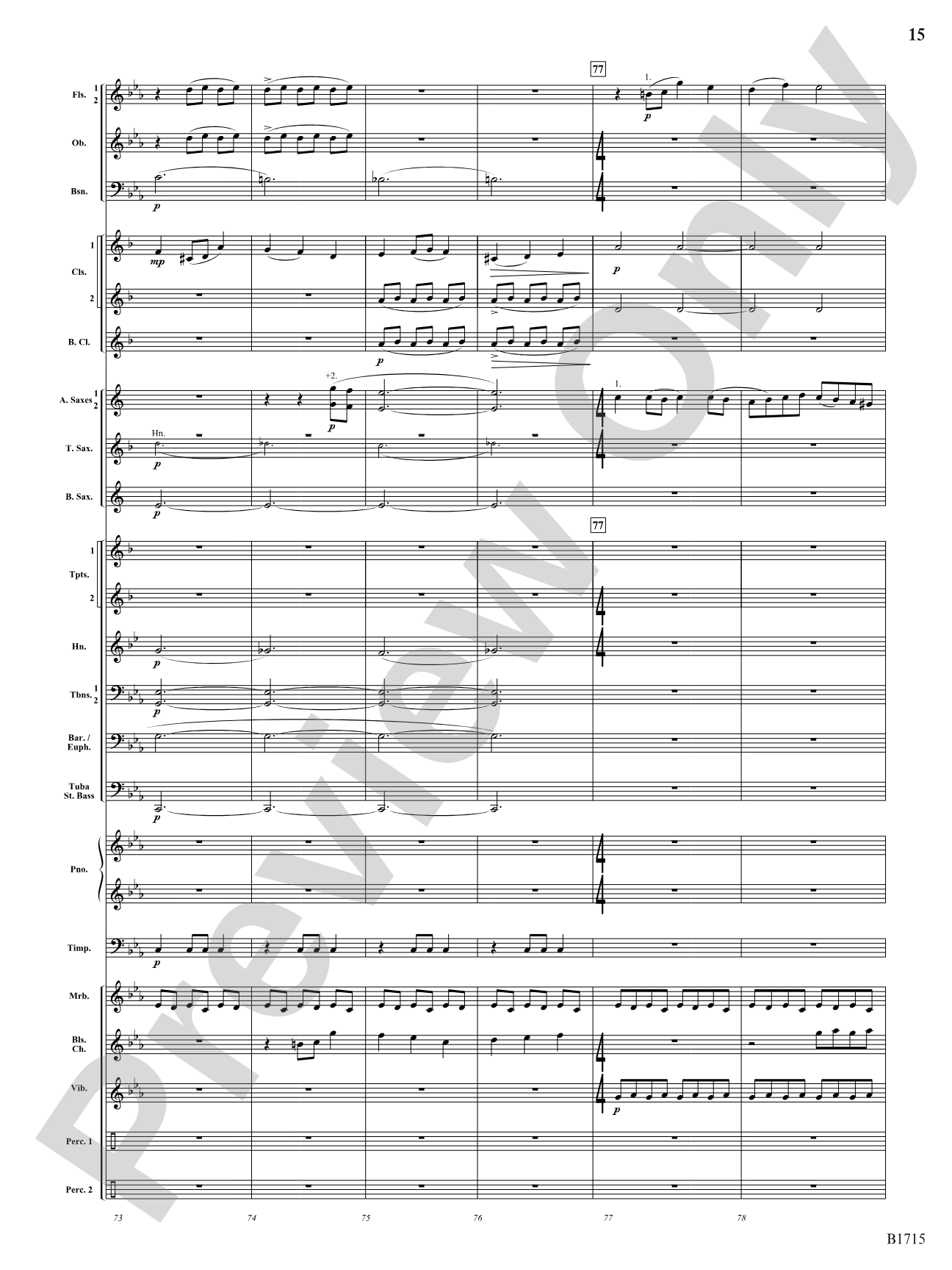Twittering Machine: Concert Band Conductor Score & Parts