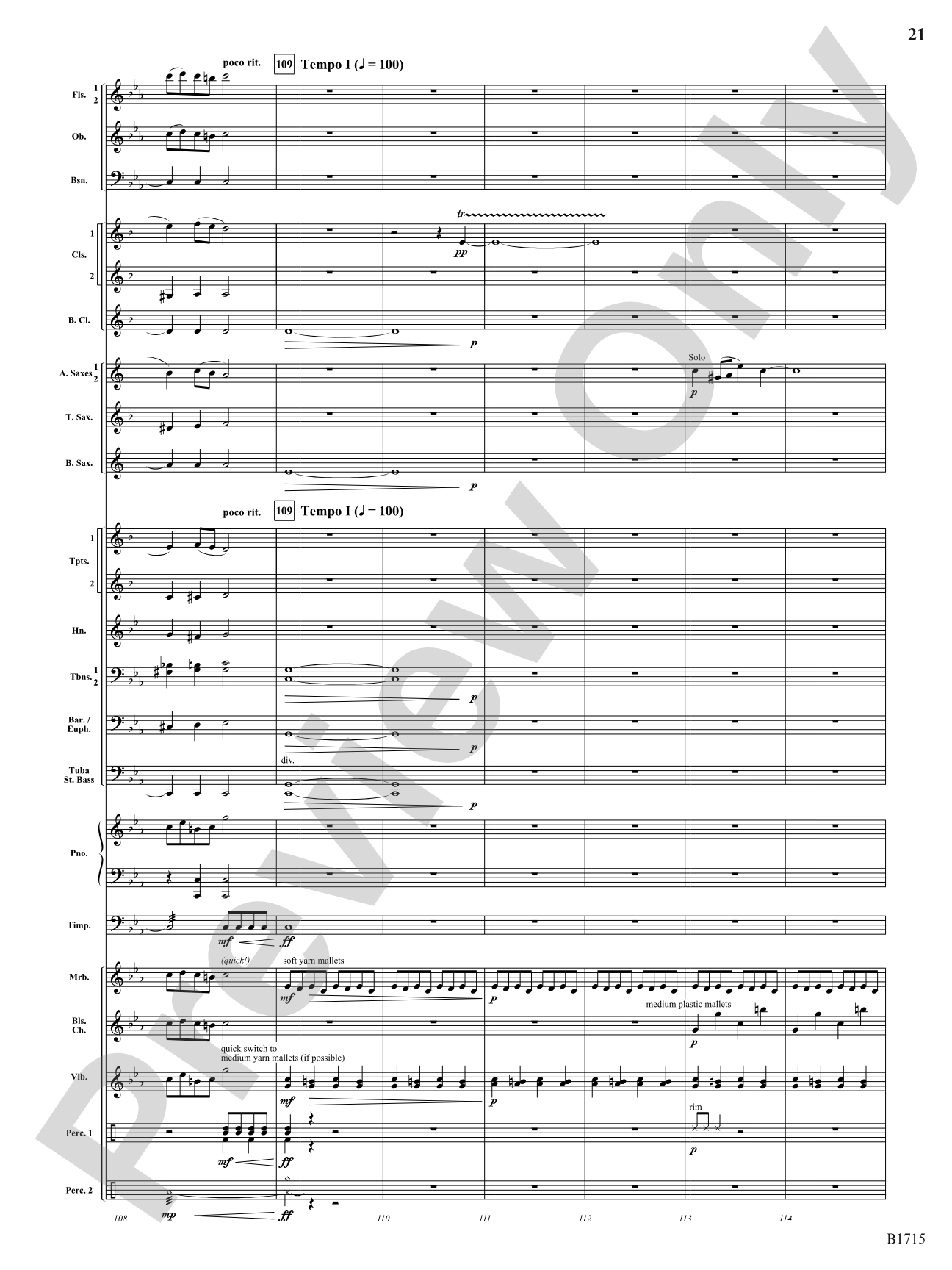 Twittering Machine: Concert Band Conductor Score & Parts