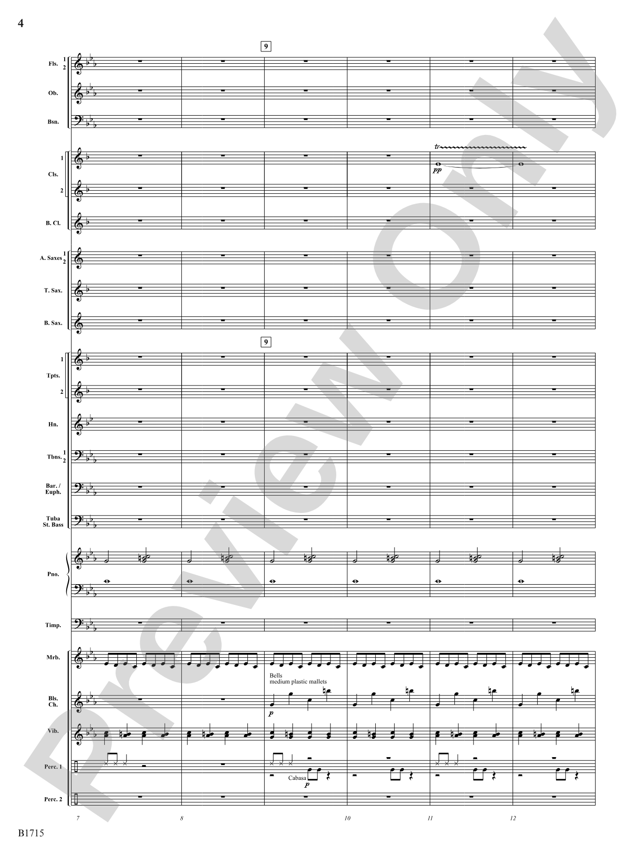Twittering Machine: Concert Band Conductor Score & Parts