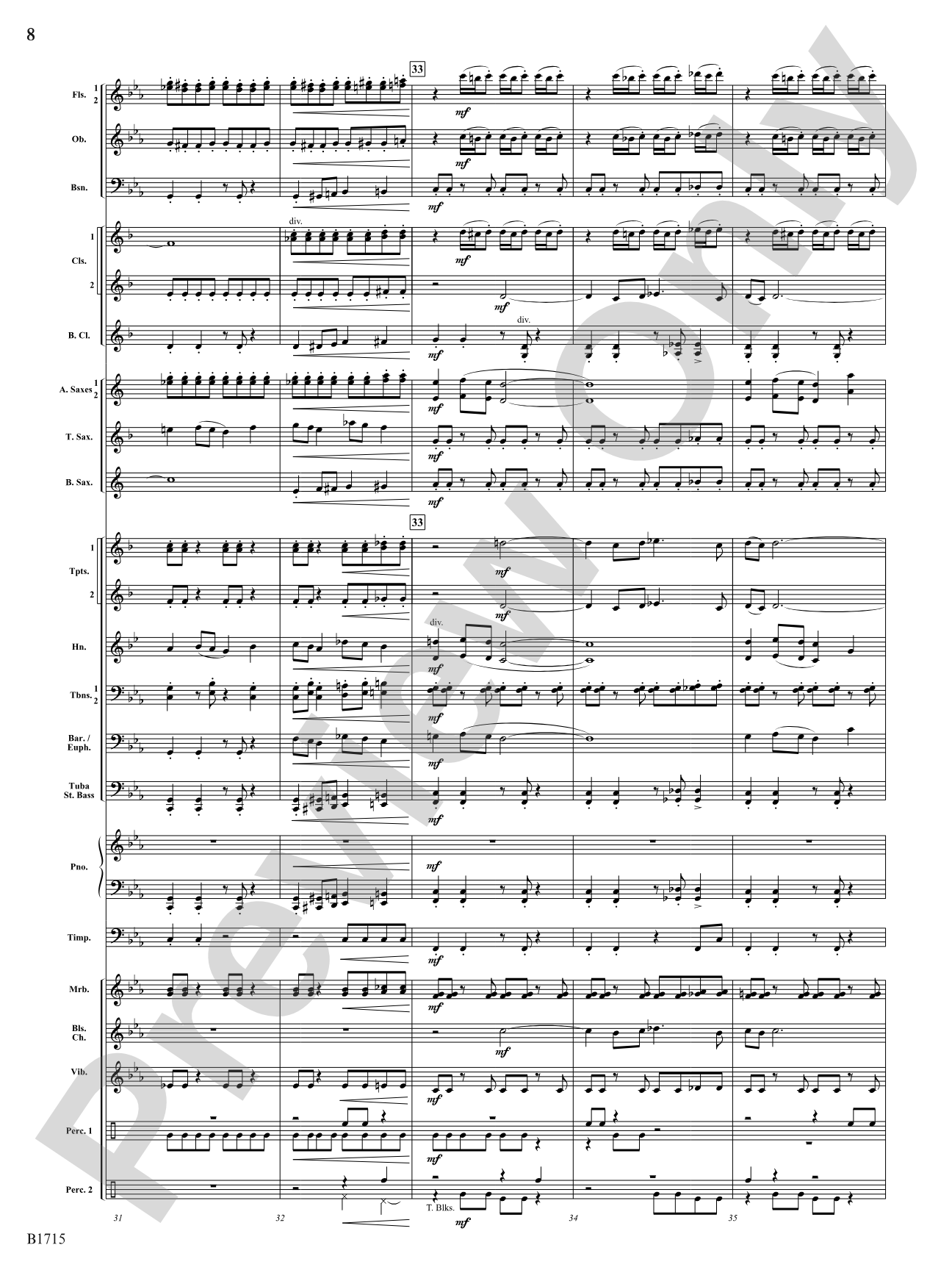 Twittering Machine: Concert Band Conductor Score & Parts