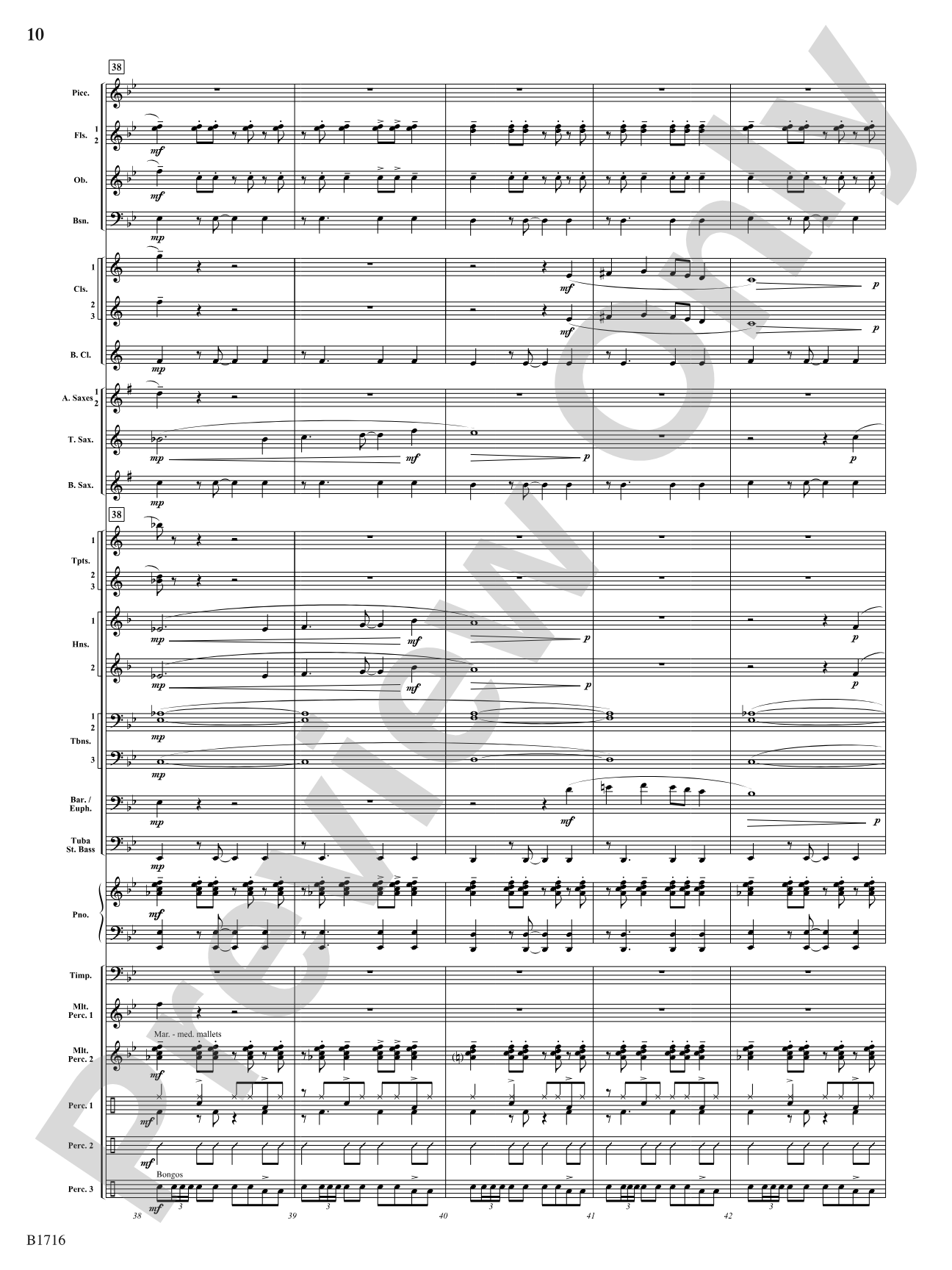 Fuego Espanol: Concert Band Conductor Score & Parts