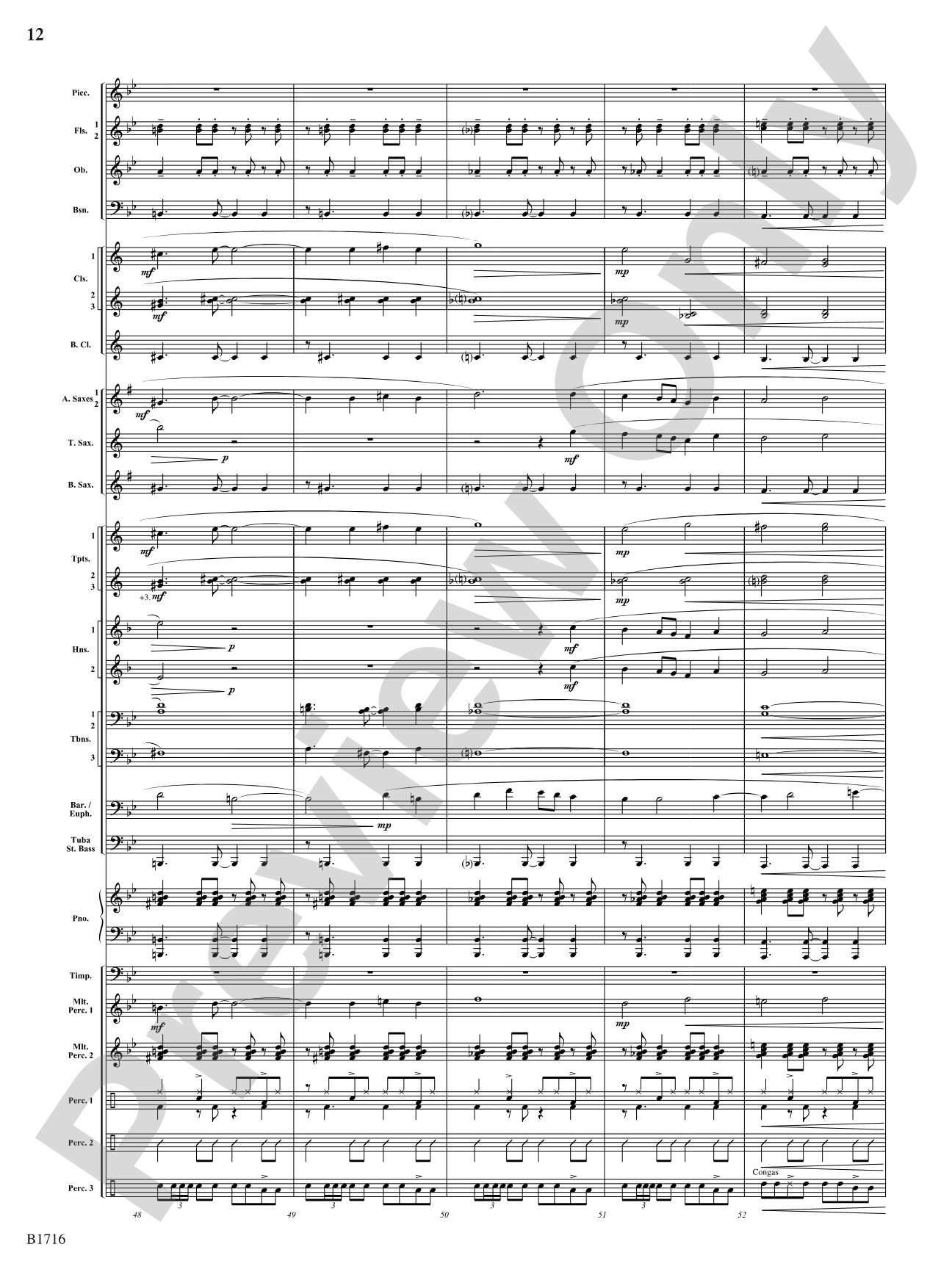 Fuego Espanol: Concert Band Conductor Score & Parts