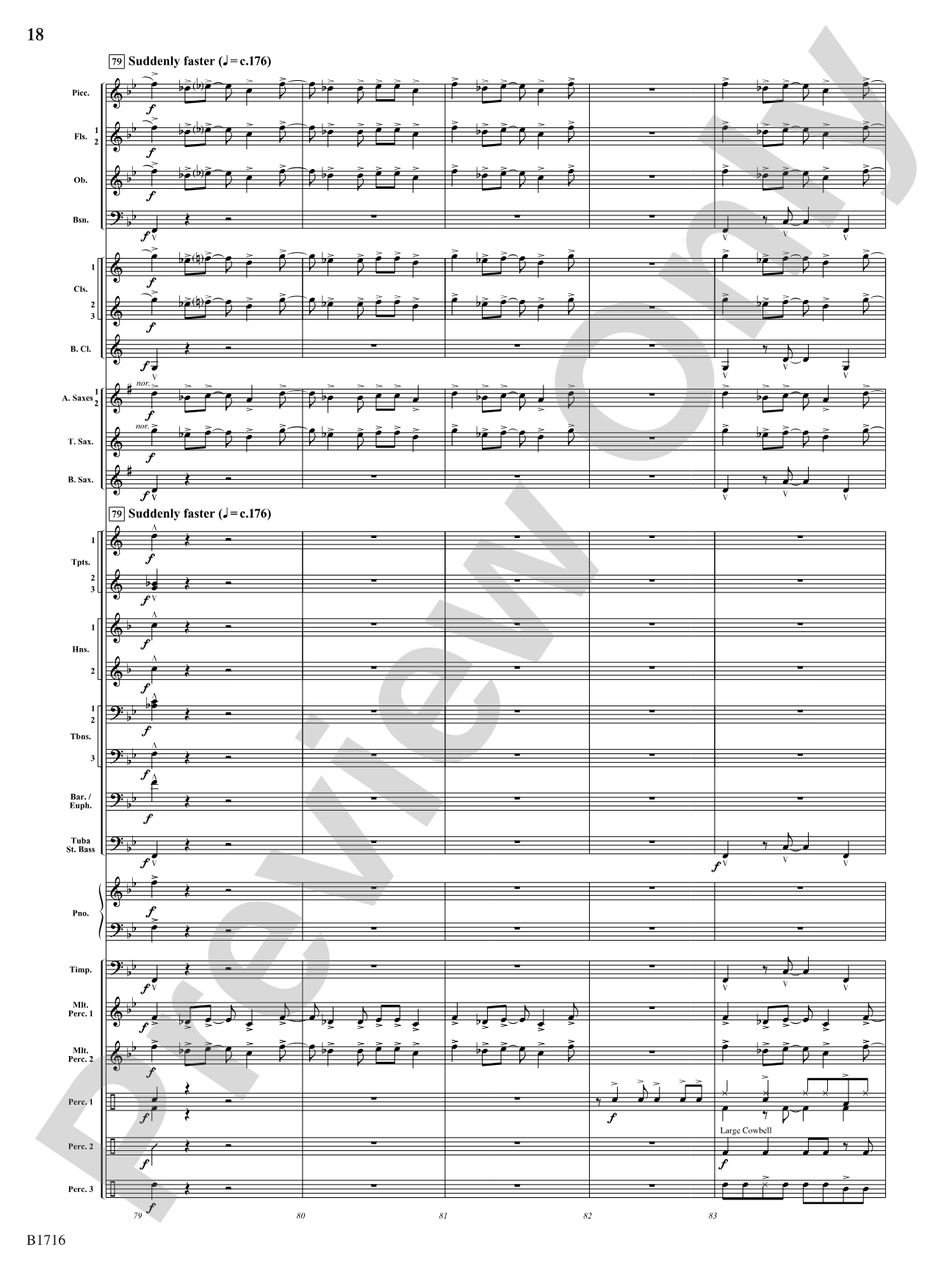 Fuego Espanol: Concert Band Conductor Score & Parts