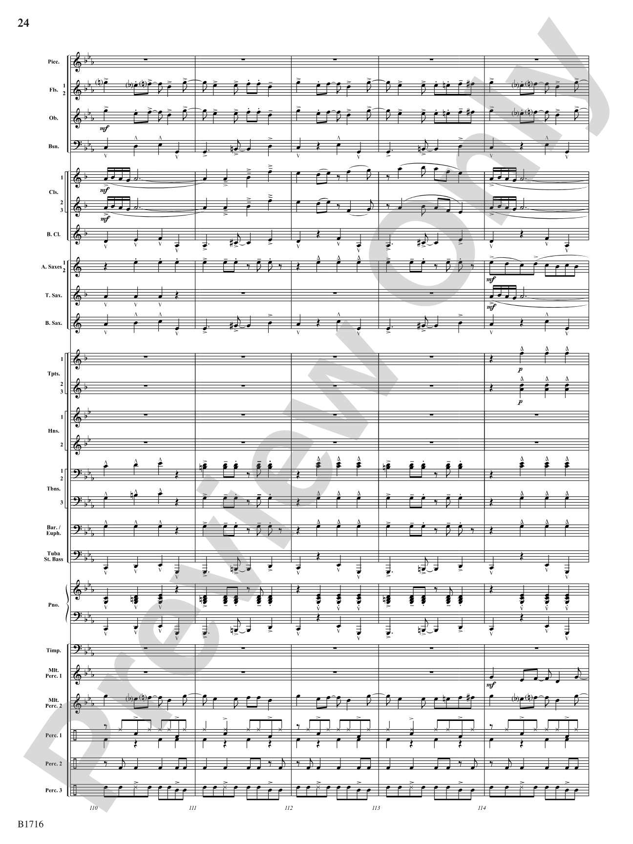 Fuego Espanol: Concert Band Conductor Score & Parts