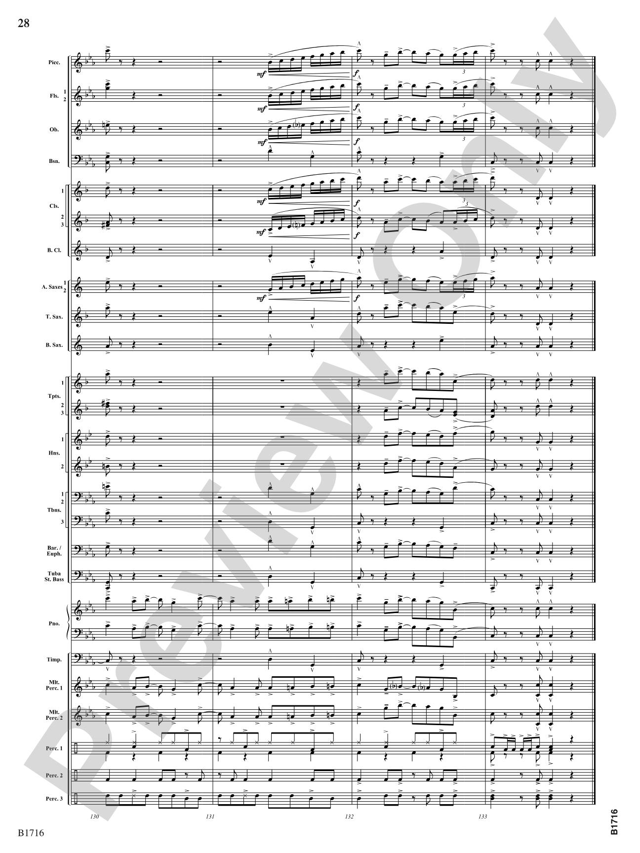 Fuego Espanol: Concert Band Conductor Score & Parts