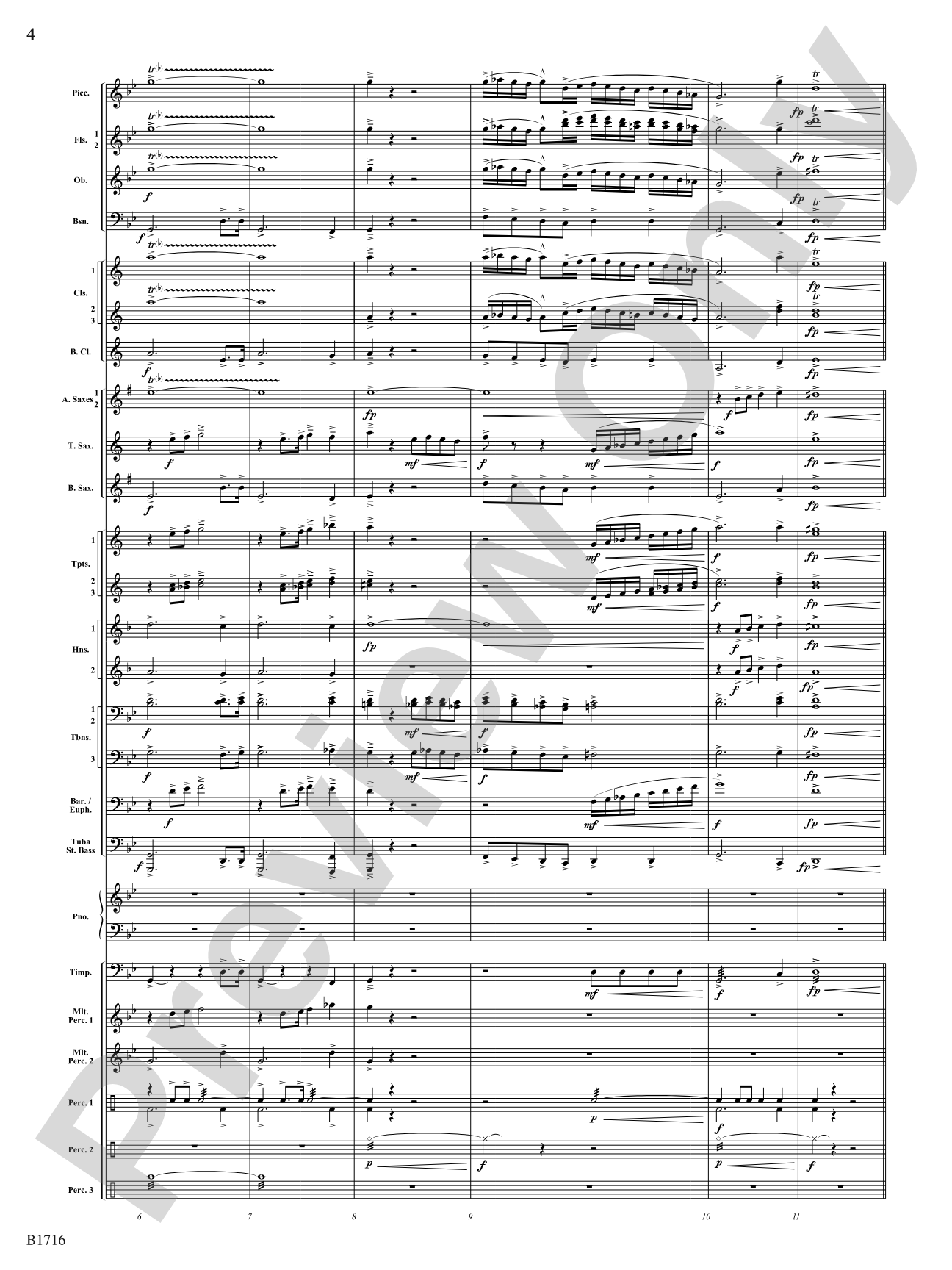 Fuego Espanol: Concert Band Conductor Score & Parts