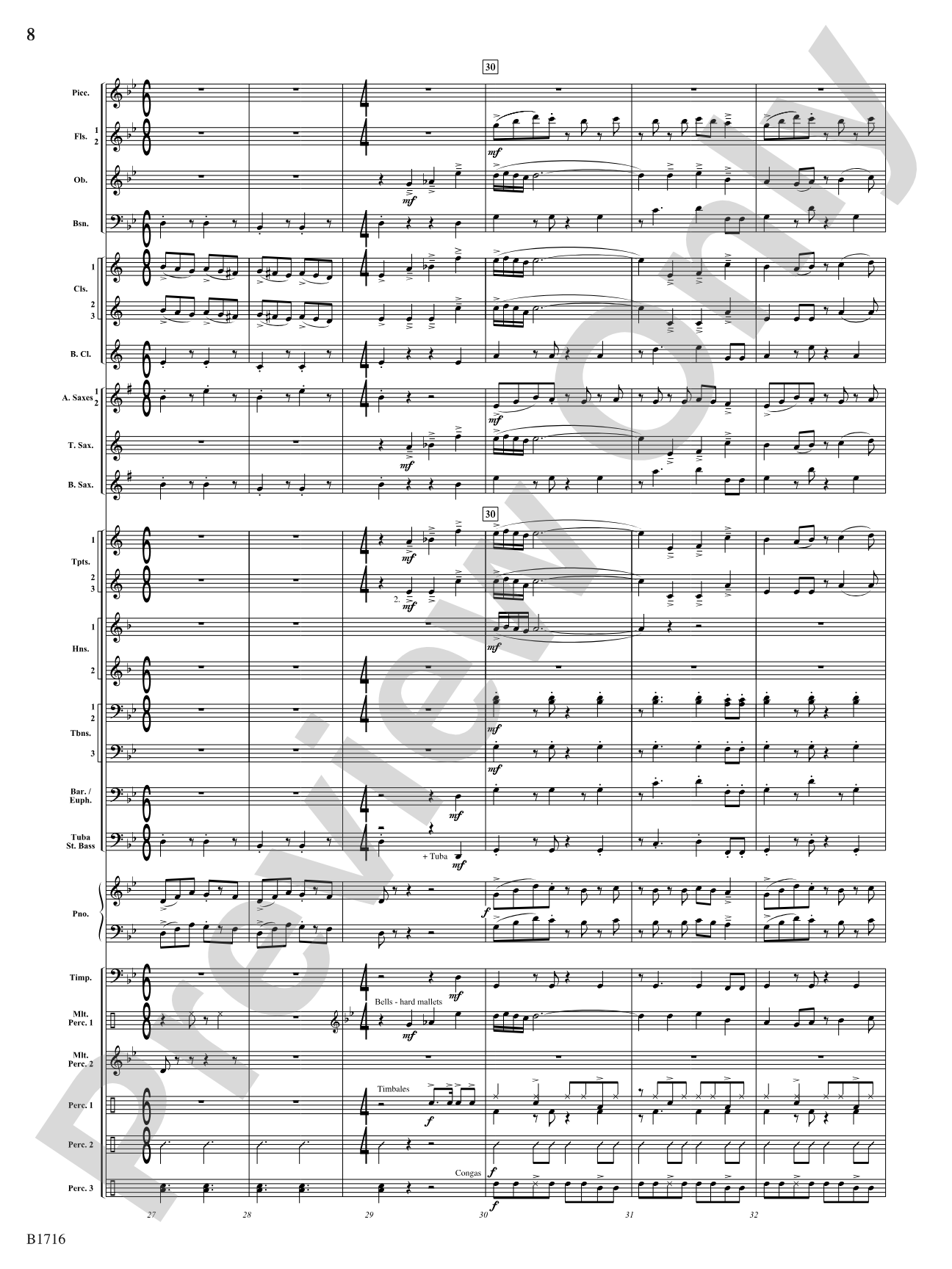 Fuego Espanol: Concert Band Conductor Score & Parts