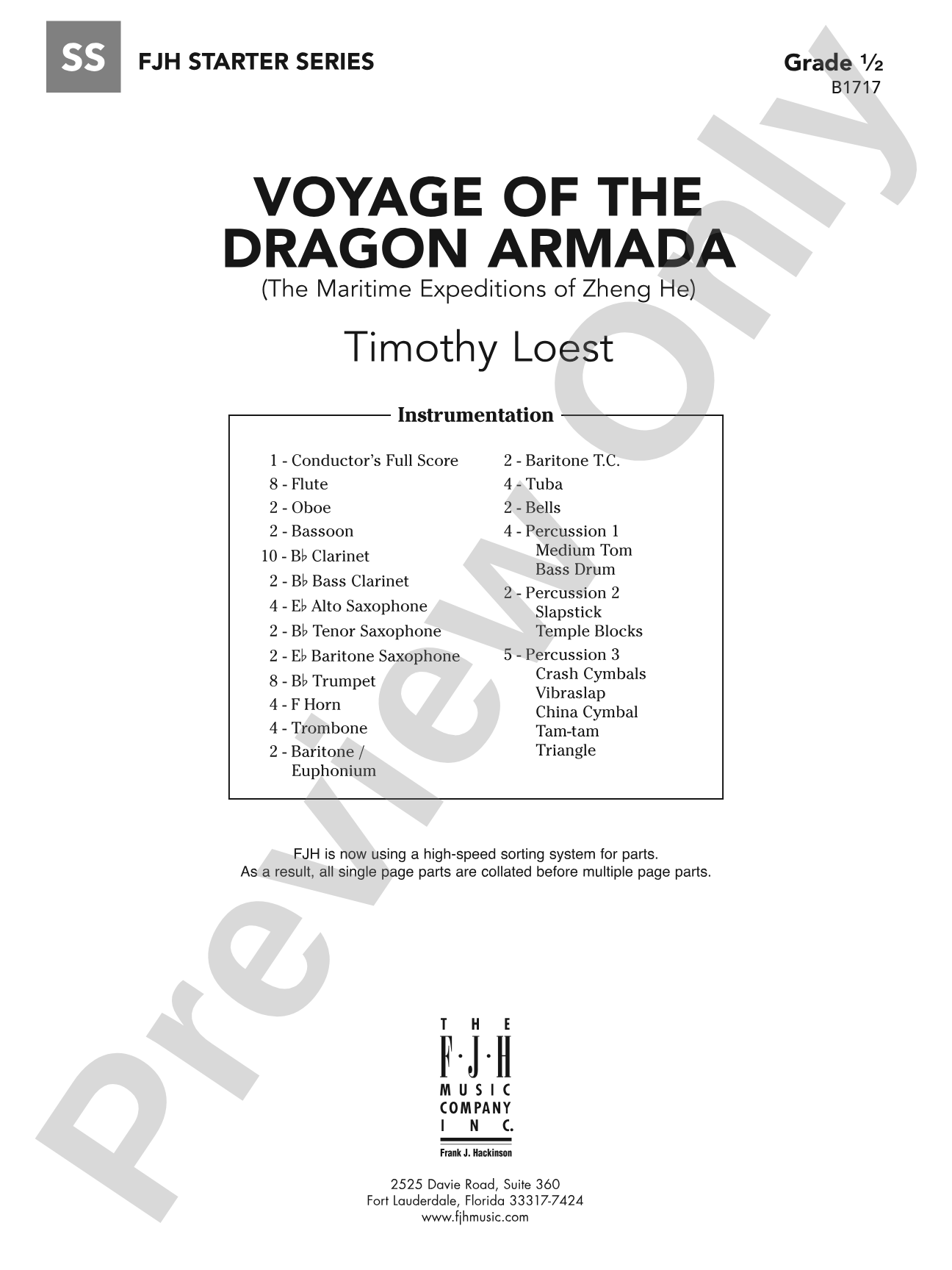 Voyage of the Dragon Armada: Concert Band Conductor Score & Parts