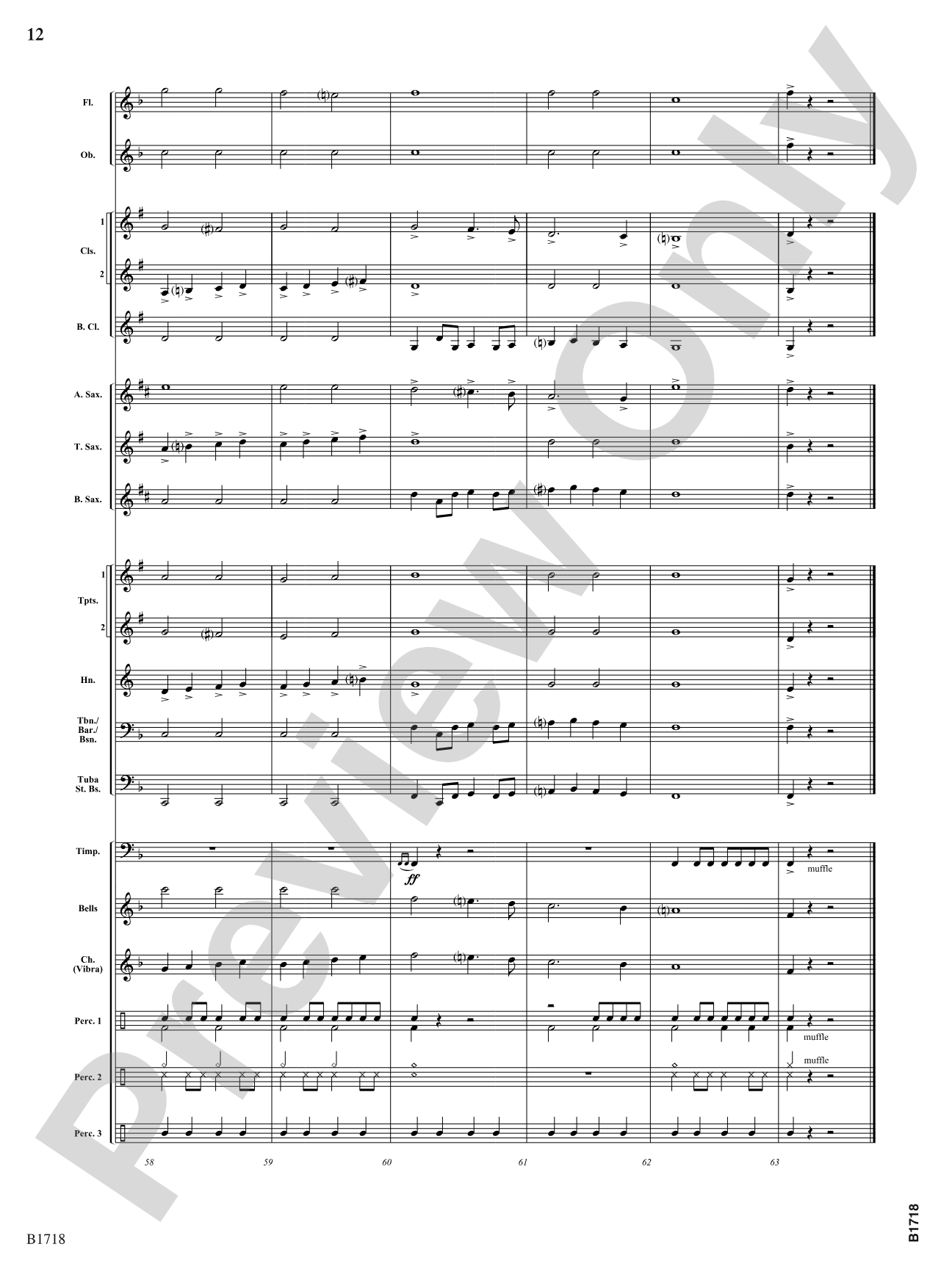 A Festive Fanfare: Concert Band Conductor Score & Parts