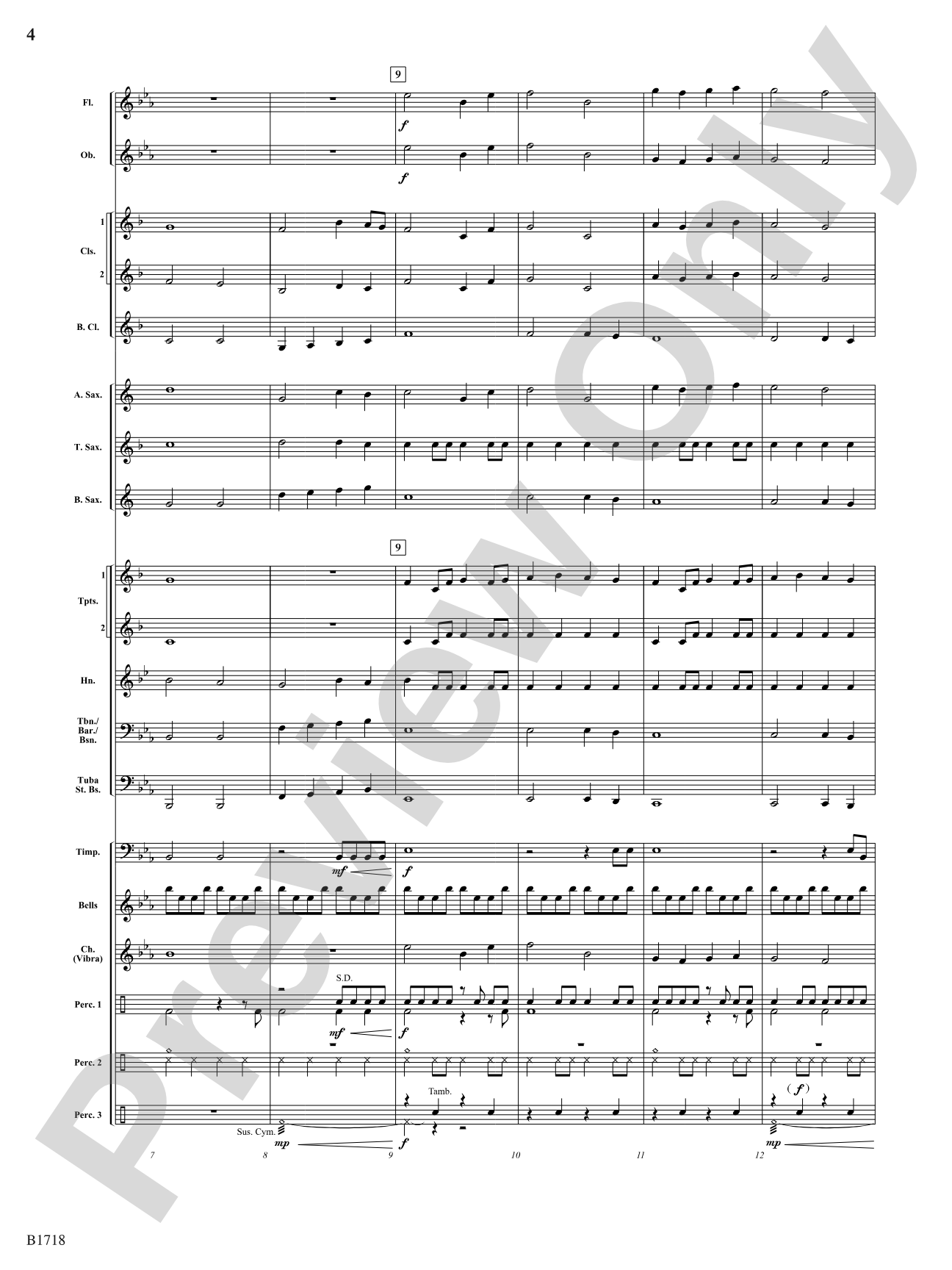 A Festive Fanfare: Concert Band Conductor Score & Parts