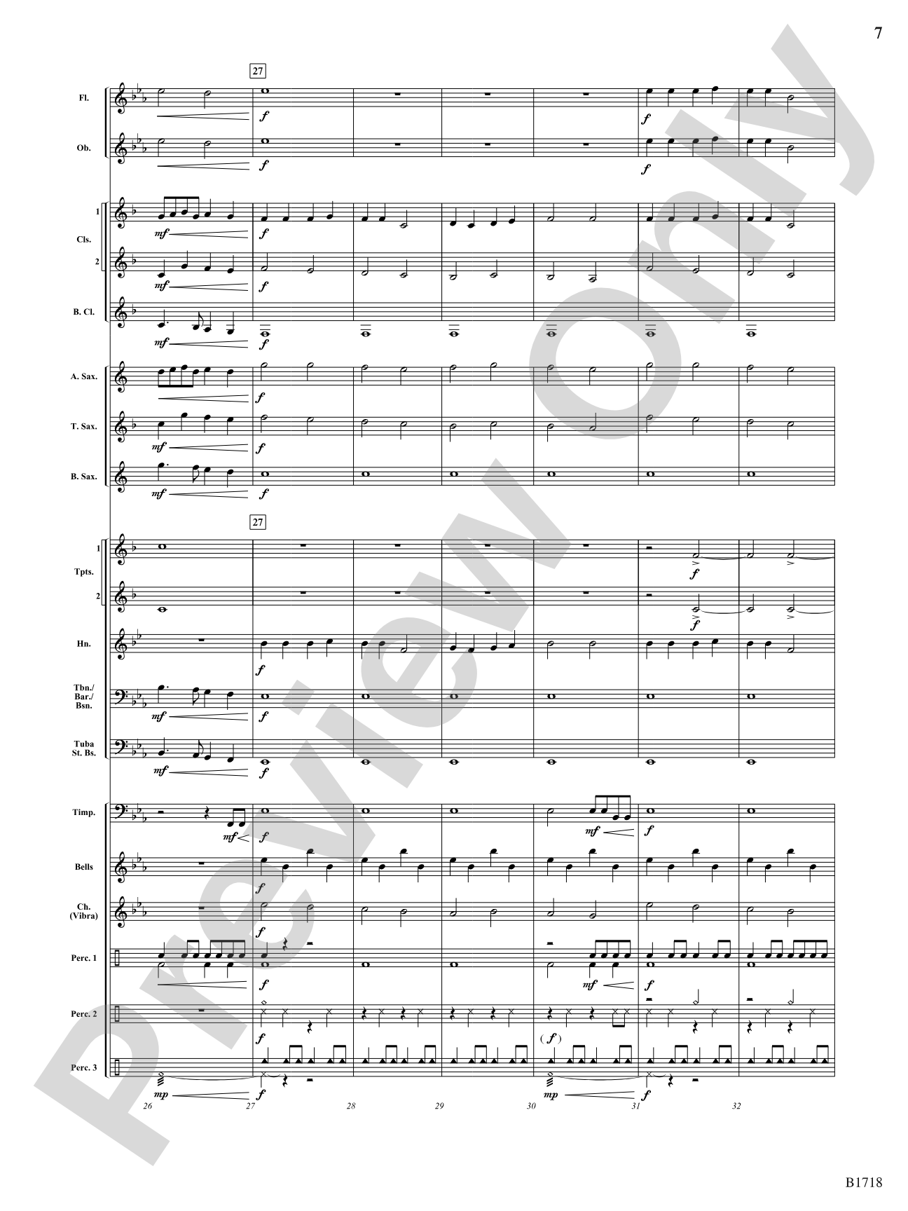 A Festive Fanfare: Concert Band Conductor Score & Parts