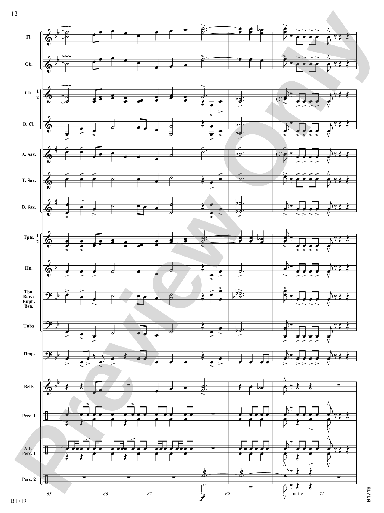 Journey of the Bonfire: Concert Band Conductor Score & Parts