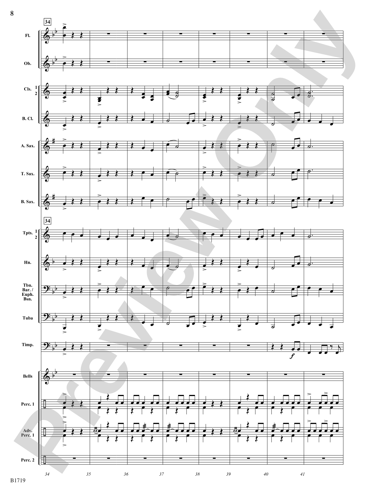 Journey of the Bonfire: Concert Band Conductor Score & Parts