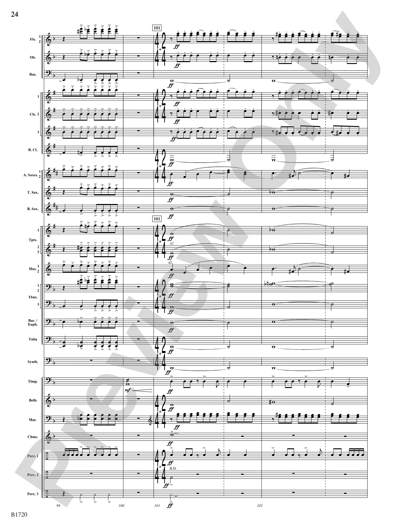 Fable: Concert Band Conductor Score & Parts
