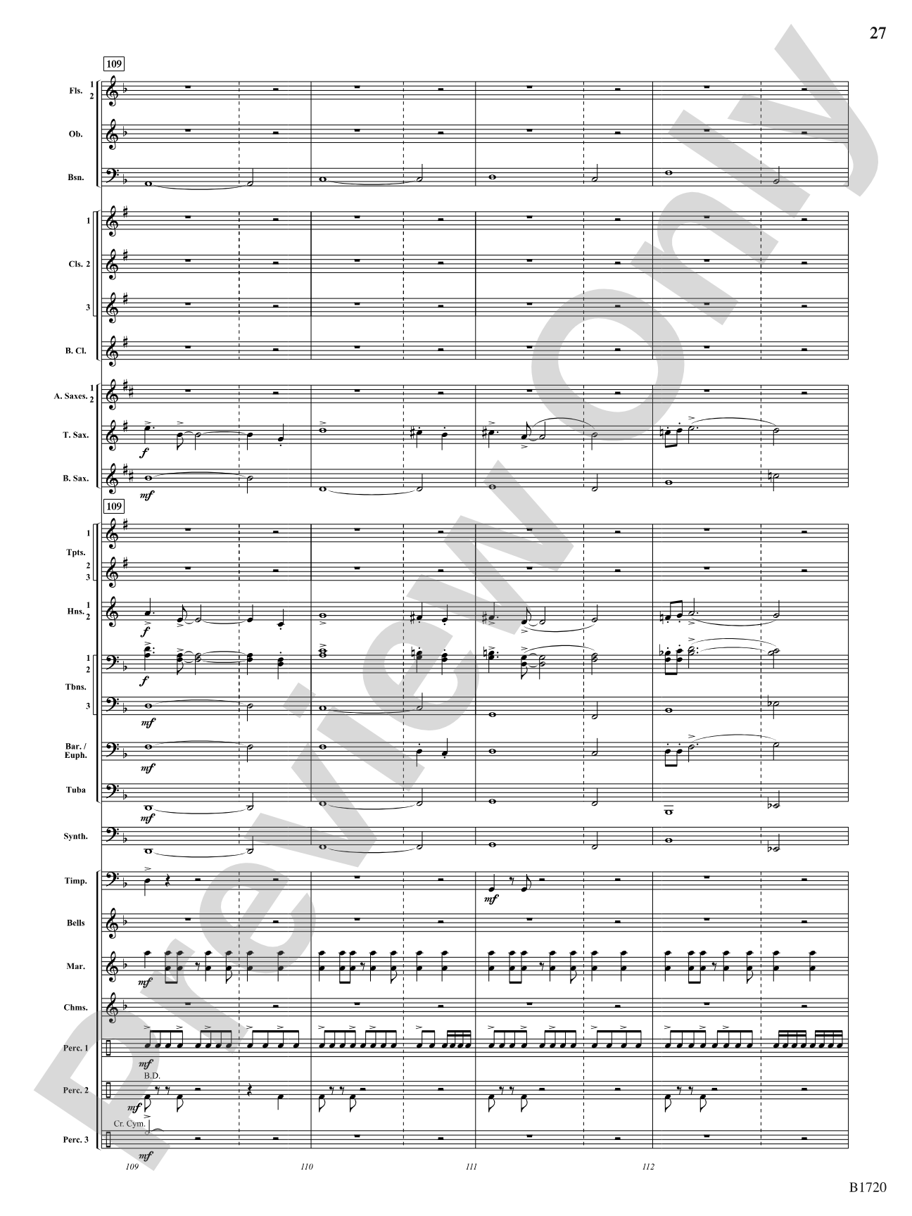 Fable: Concert Band Conductor Score & Parts
