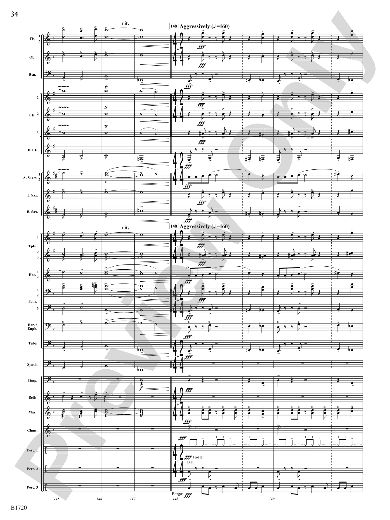 Fable: Concert Band Conductor Score & Parts