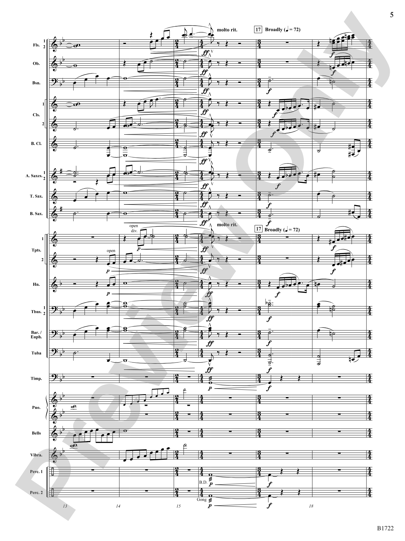 Tundra: Concert Band Conductor Score & Parts