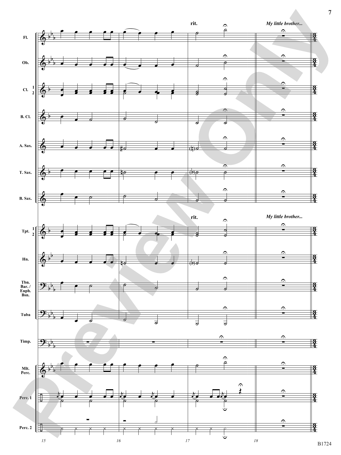 A Letter to Santa: Concert Band Conductor Score & Parts
