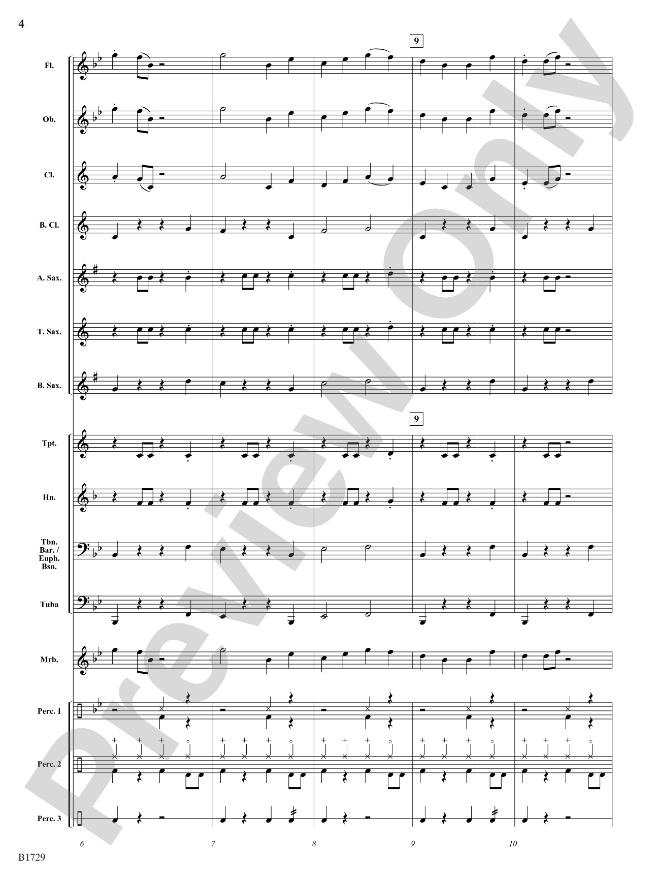 No Worries: Concert Band Conductor Score & Parts