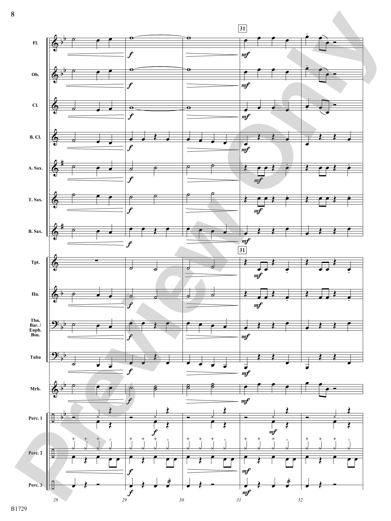 No Worries: Concert Band Conductor Score & Parts