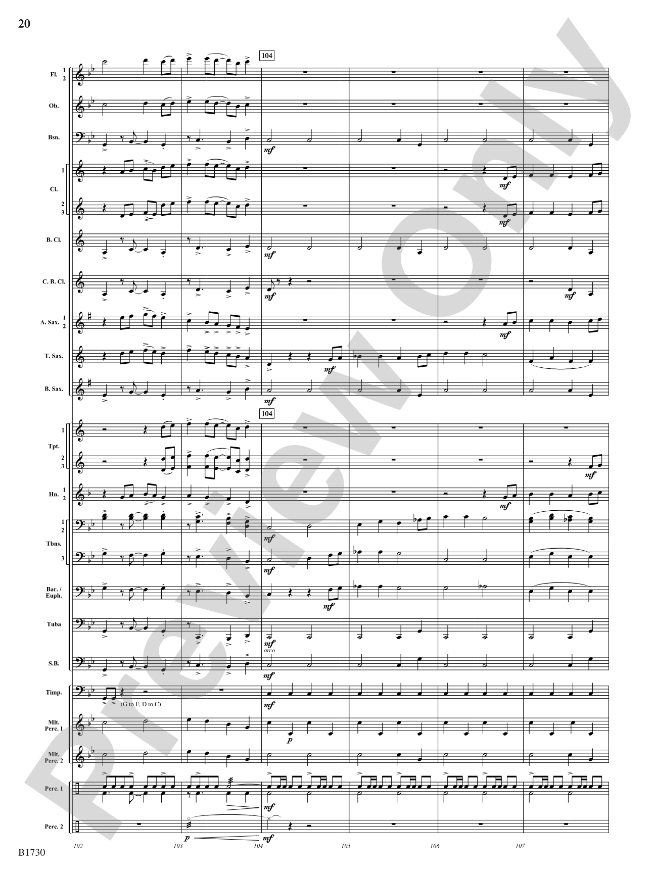 A Hero's Journey: Concert Band Conductor Score & Parts