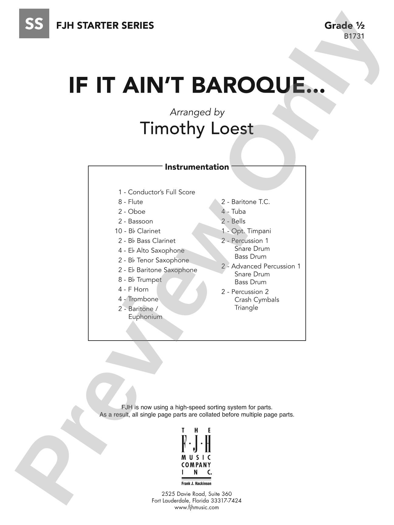 If It Ain't Baroque...: Concert Band Conductor Score & Parts