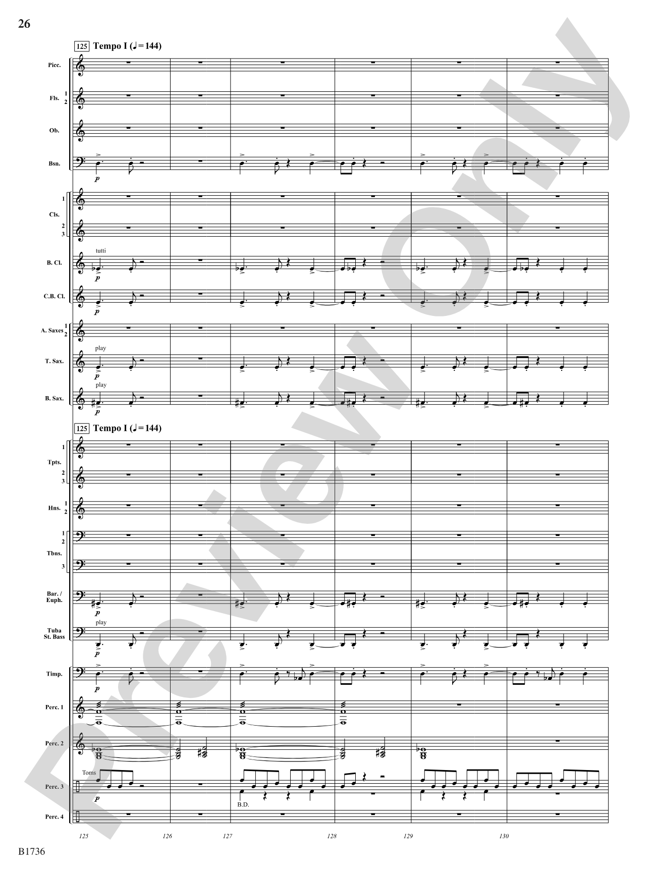 Primal Dances: Concert Band Conductor Score & Parts
