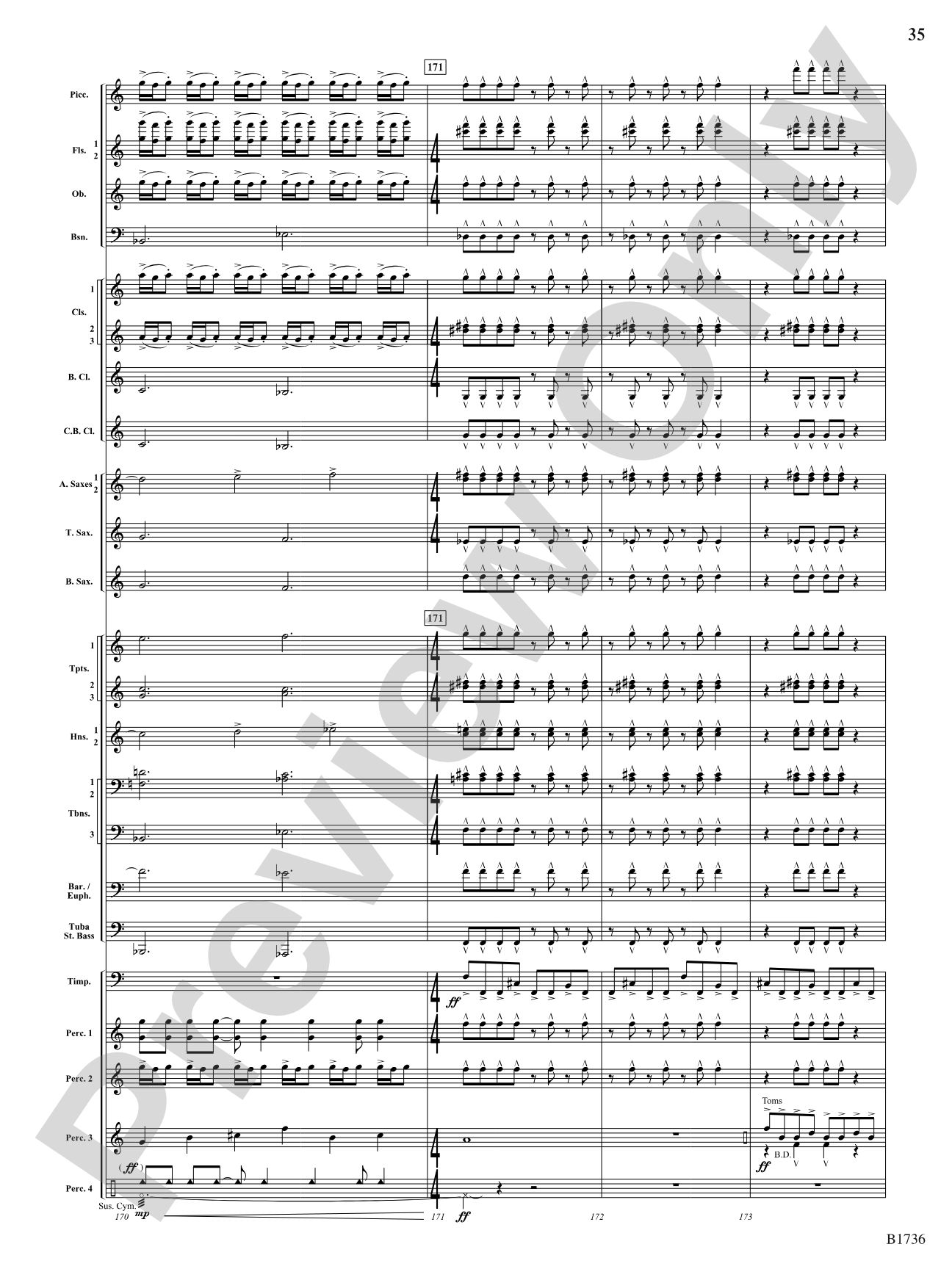 Primal Dances: Concert Band Conductor Score & Parts