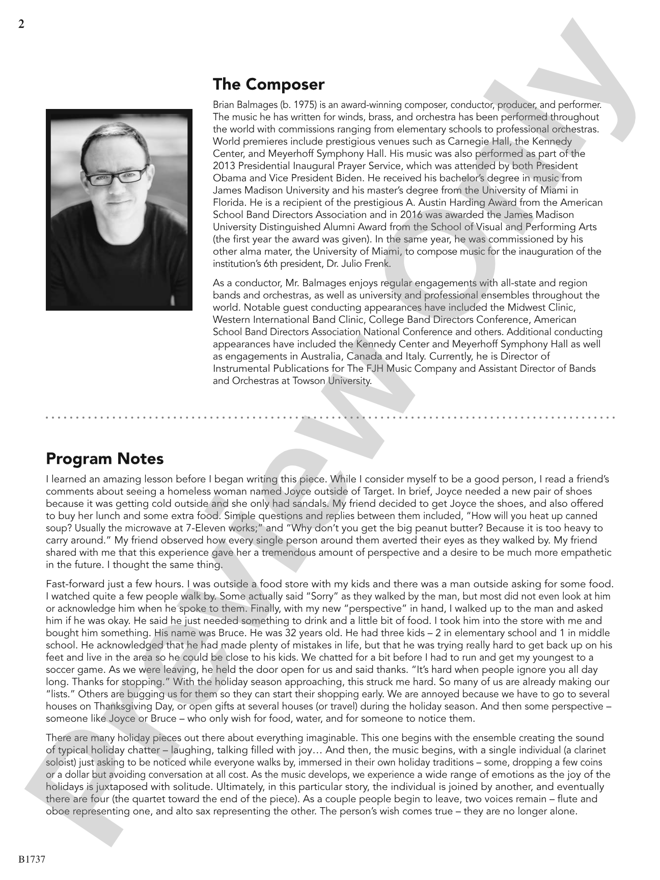 A Solitary Wish: Concert Band Conductor Score & Parts