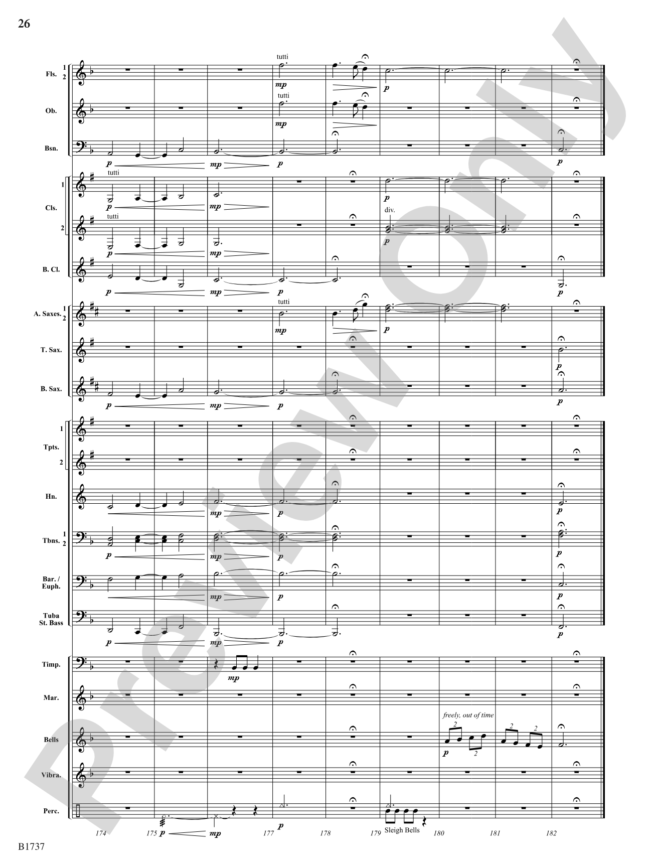 A Solitary Wish: Concert Band Conductor Score & Parts