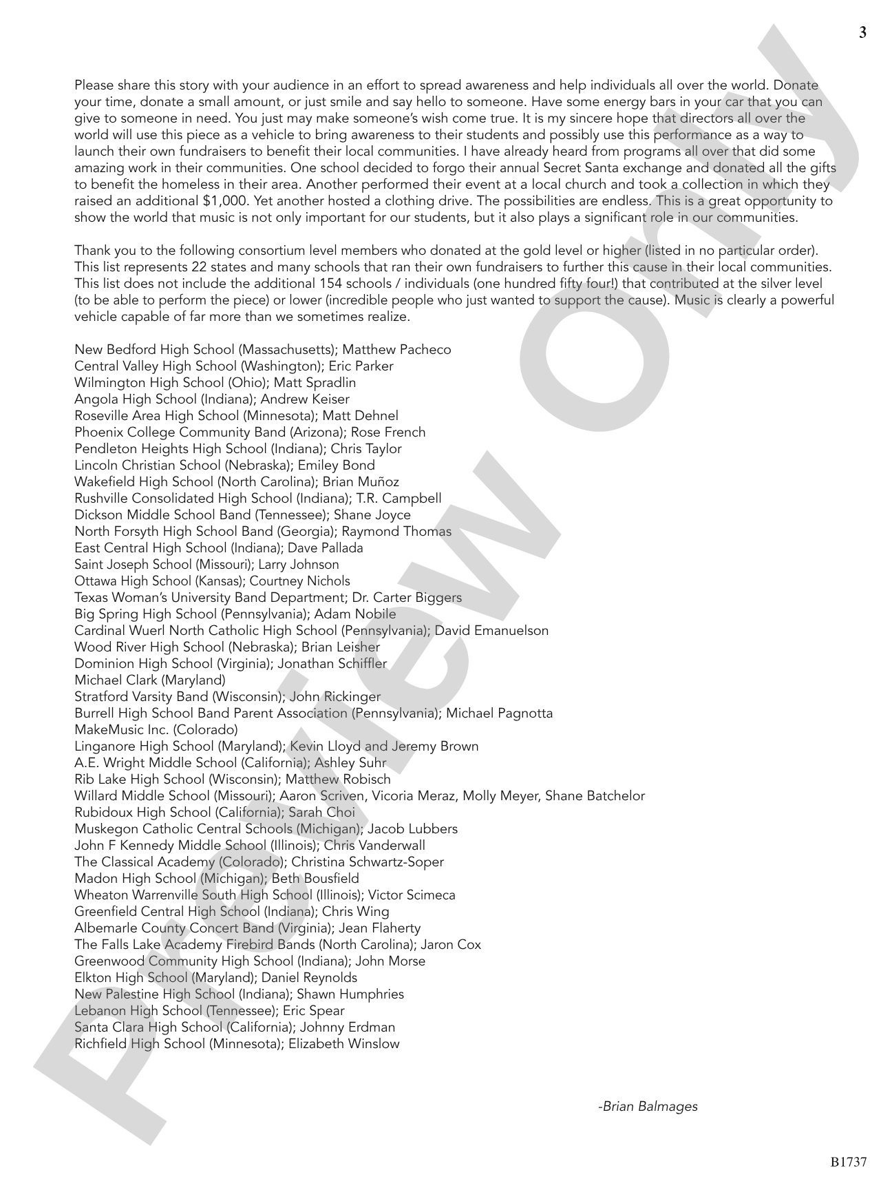 A Solitary Wish: Concert Band Conductor Score & Parts