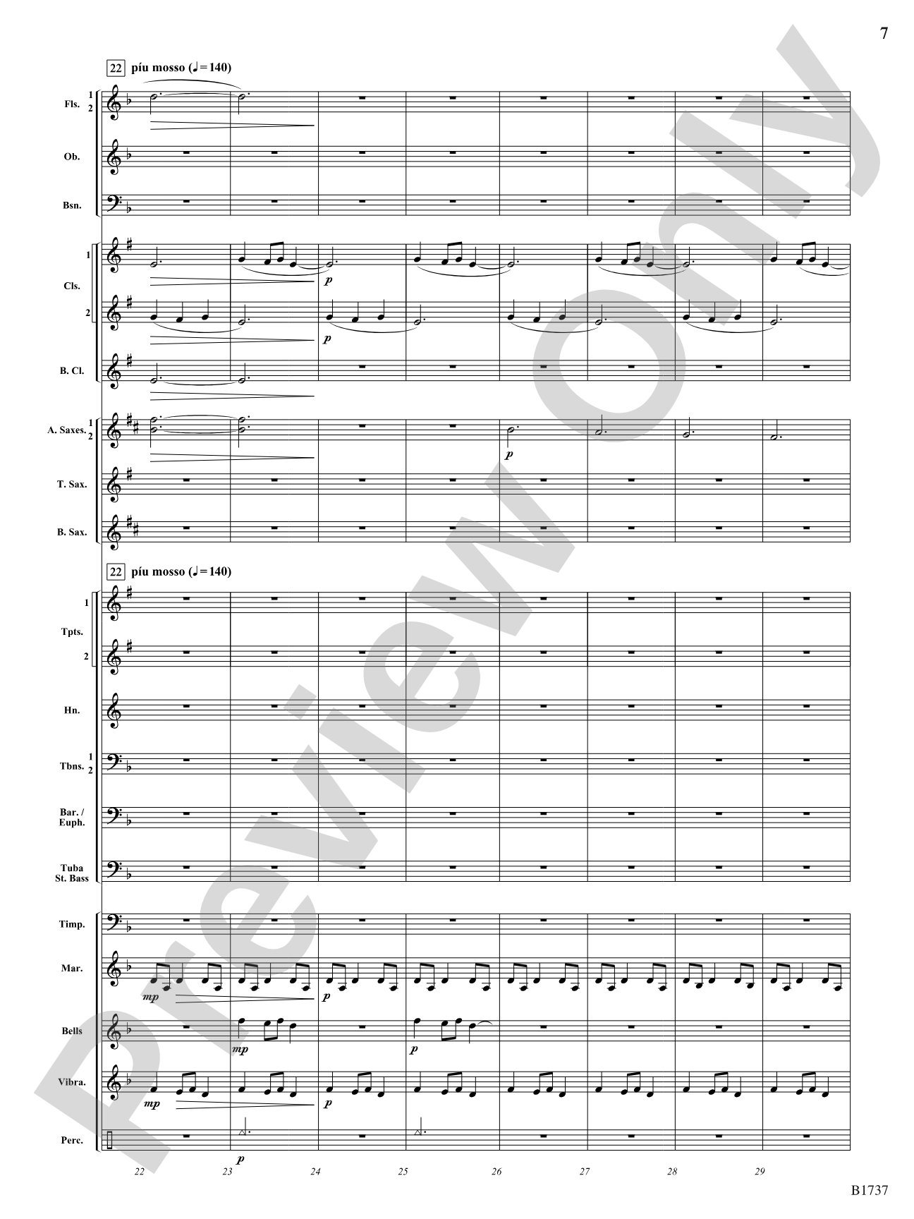 A Solitary Wish: Concert Band Conductor Score & Parts