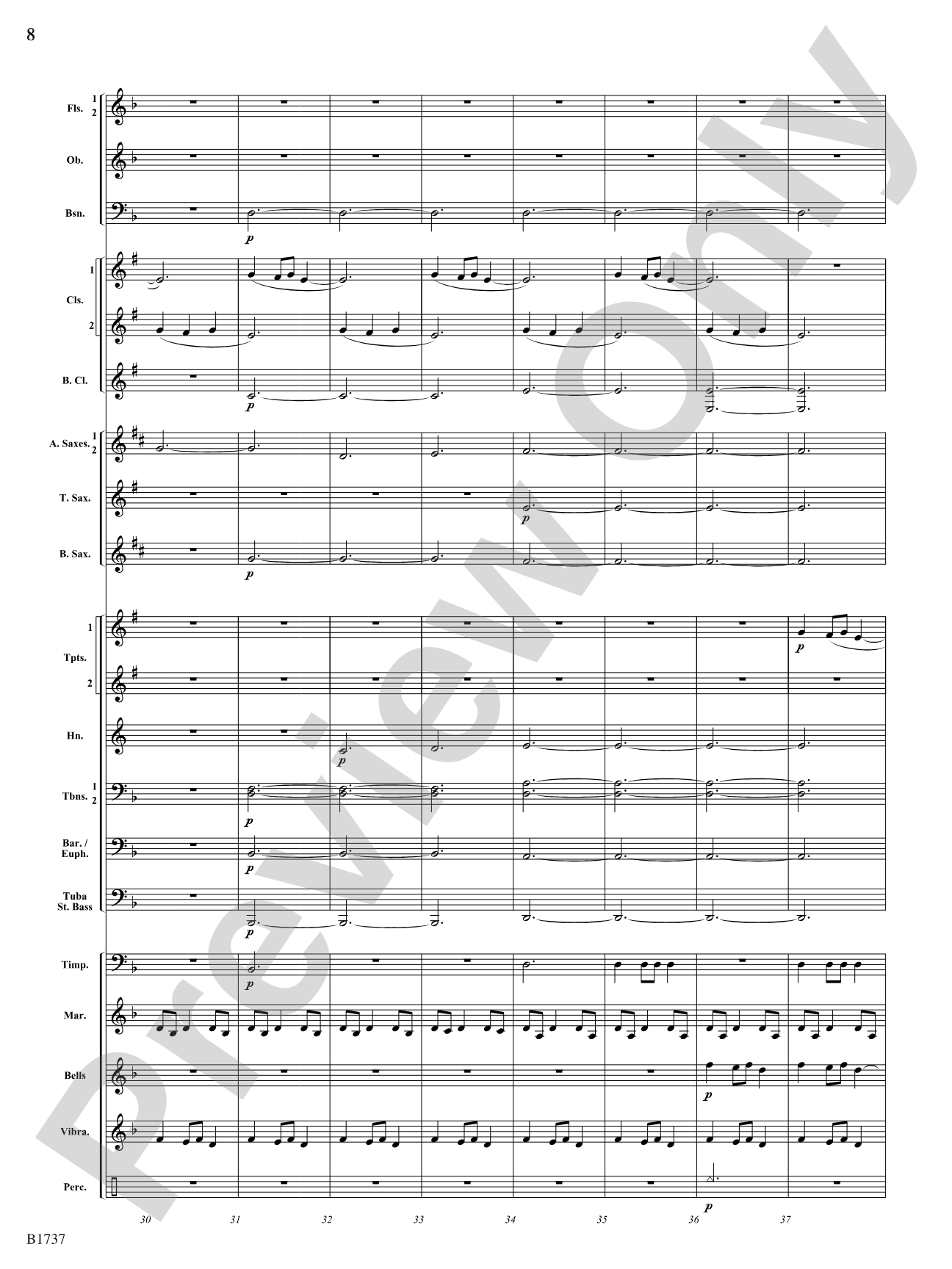 A Solitary Wish: Concert Band Conductor Score & Parts