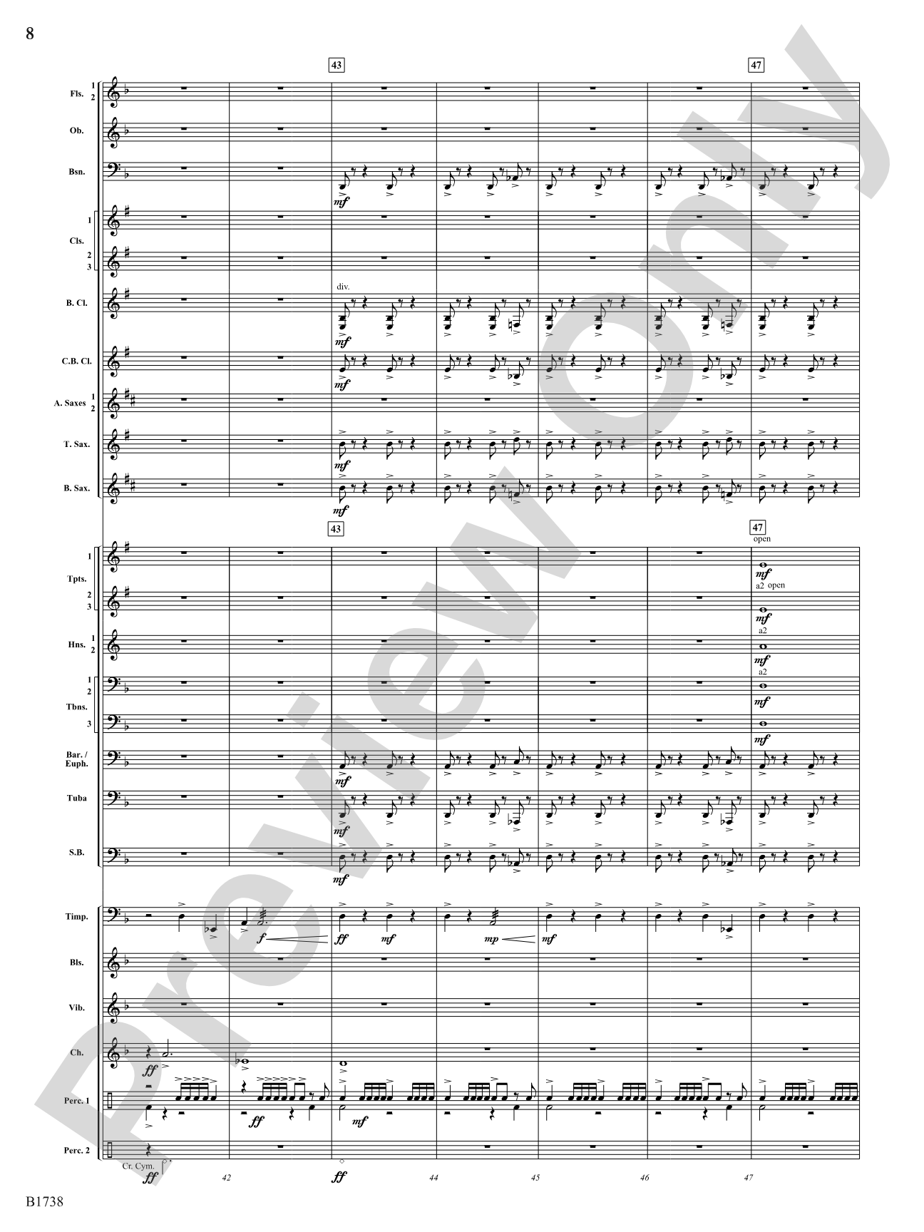 Haywire: Concert Band Conductor Score & Parts