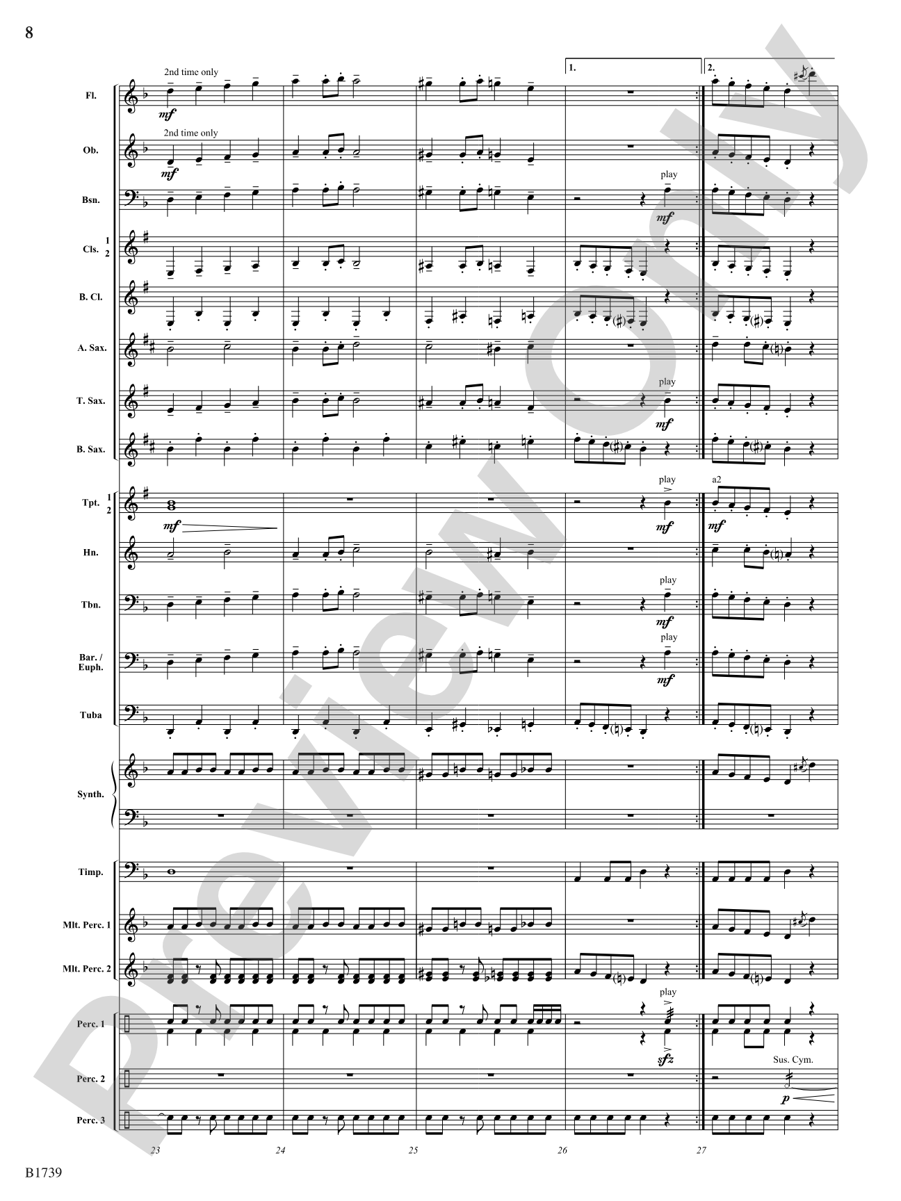 Dark Ride: Concert Band Conductor Score & Parts