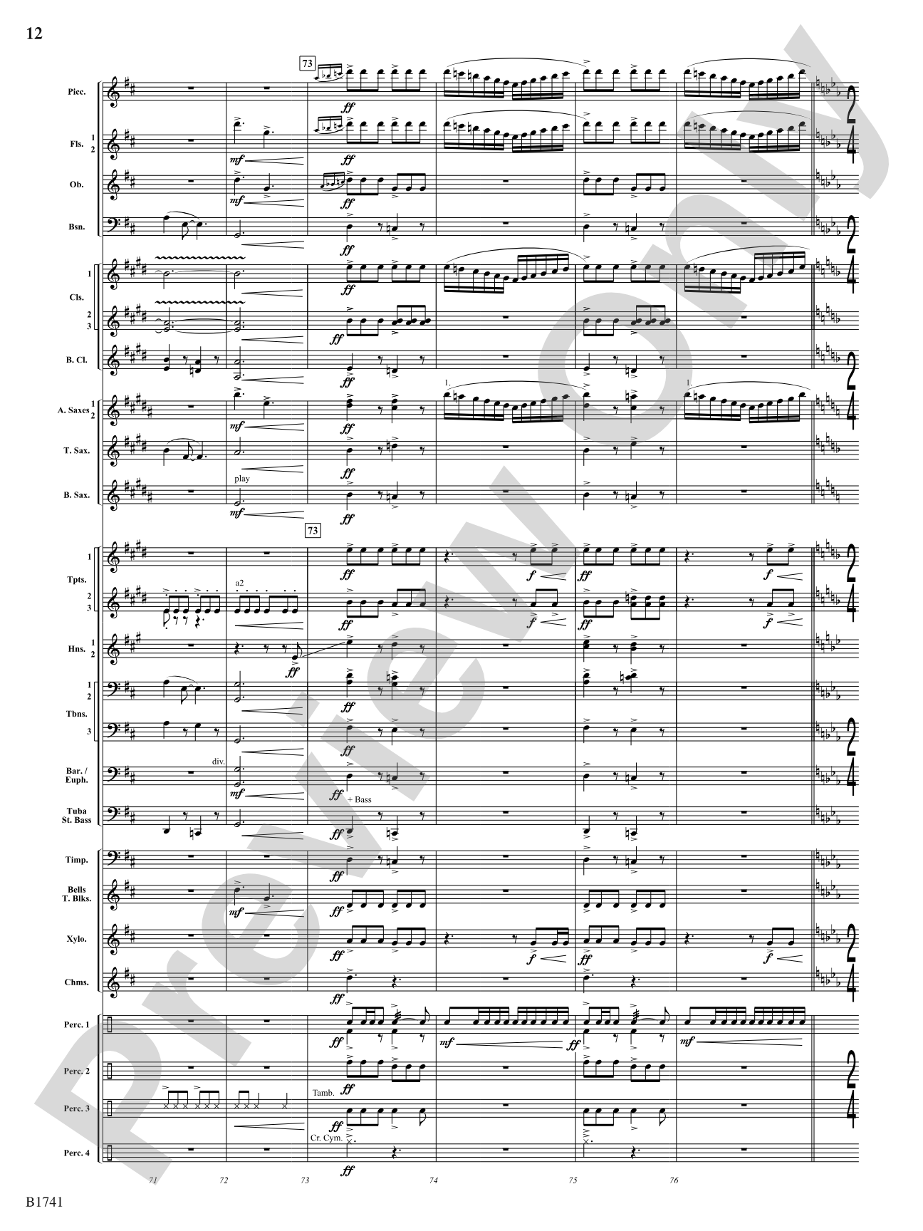 Contraption: Concert Band Conductor Score & Parts