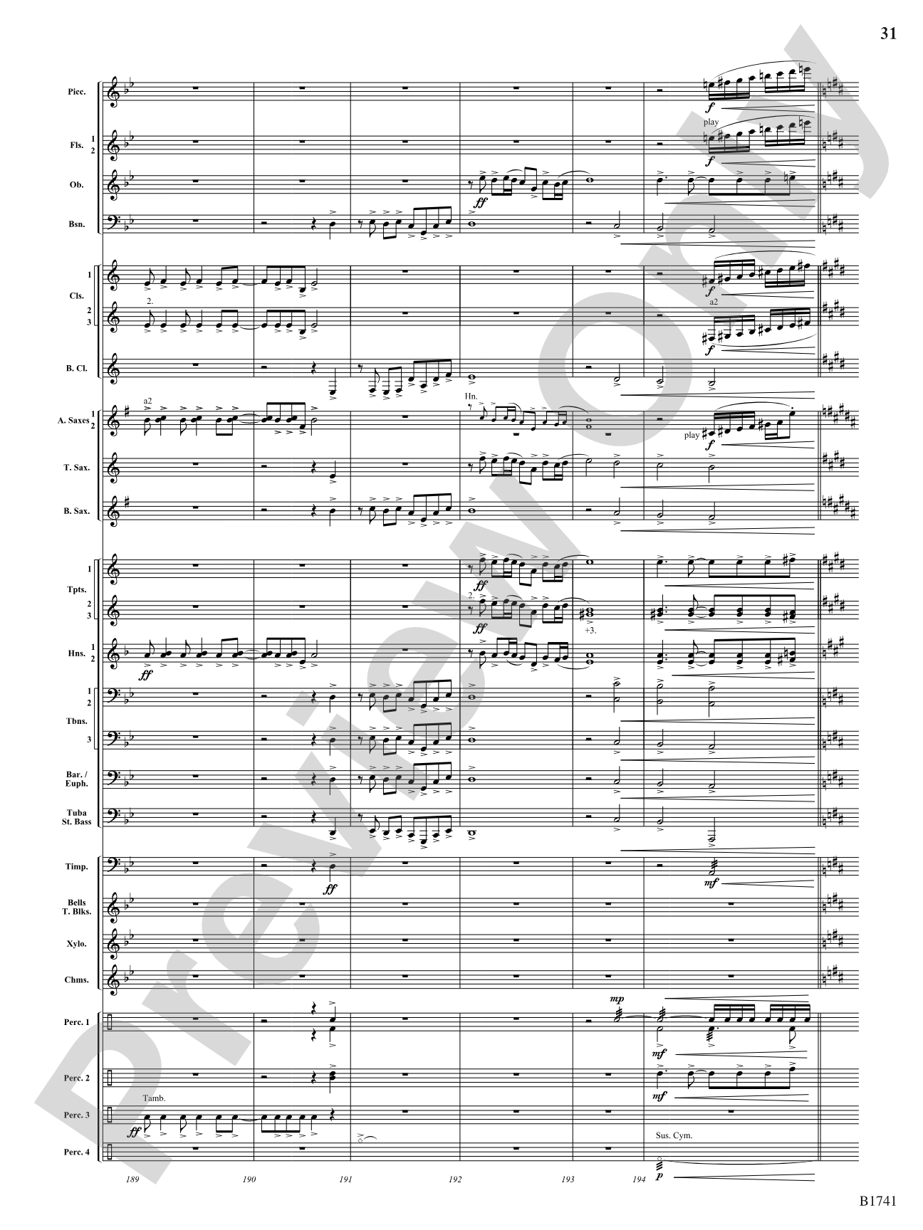 Contraption: Concert Band Conductor Score & Parts