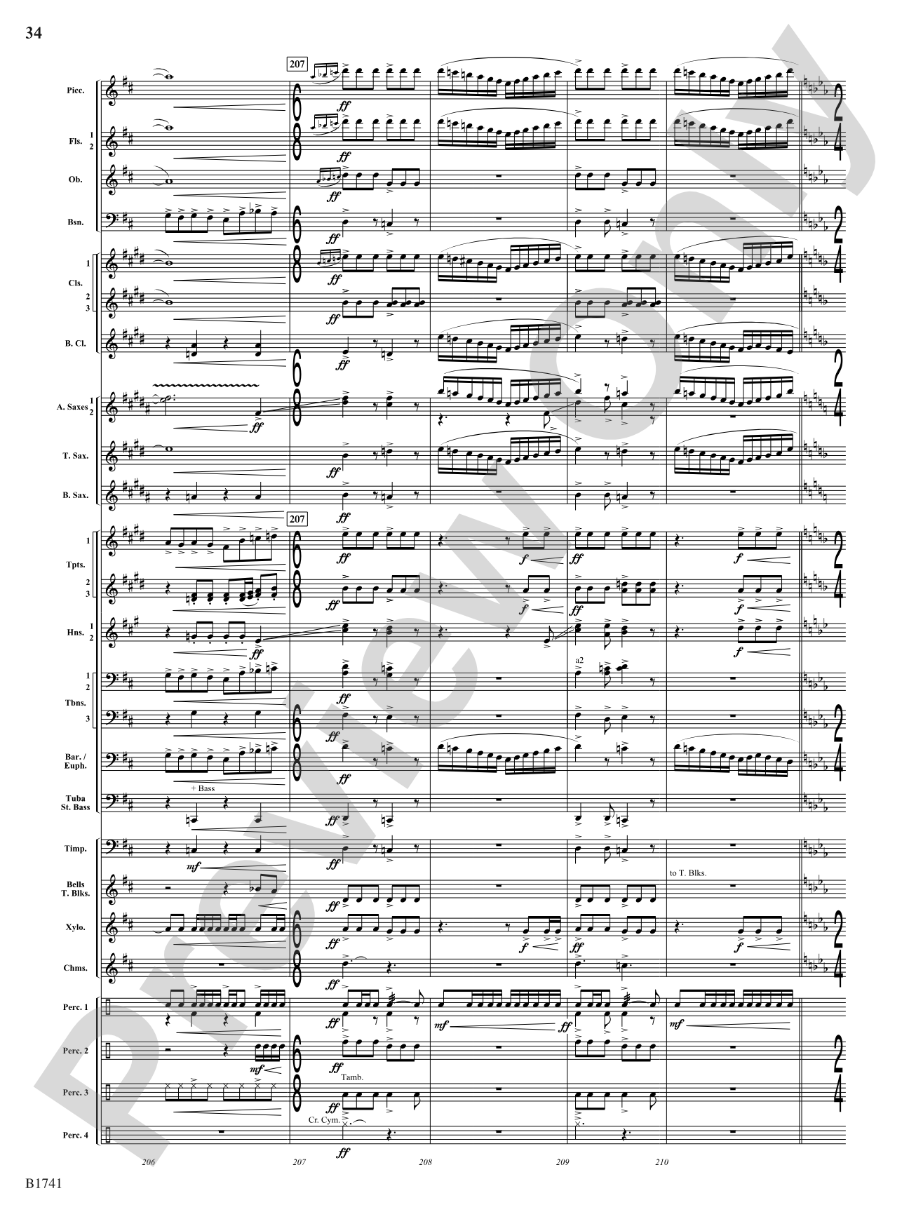 Contraption: Concert Band Conductor Score & Parts
