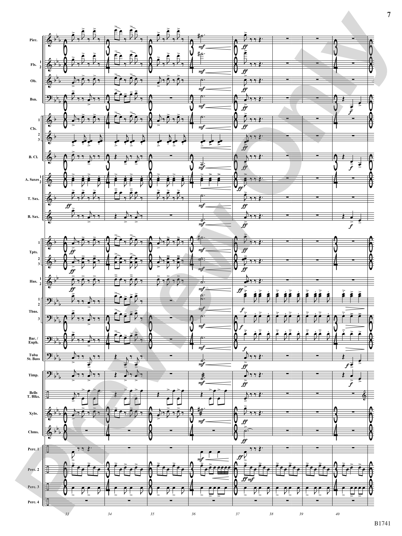 Contraption: Concert Band Conductor Score & Parts