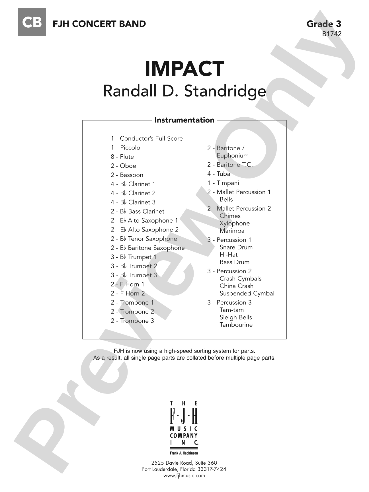 Impact: Concert Band Conductor Score & Parts