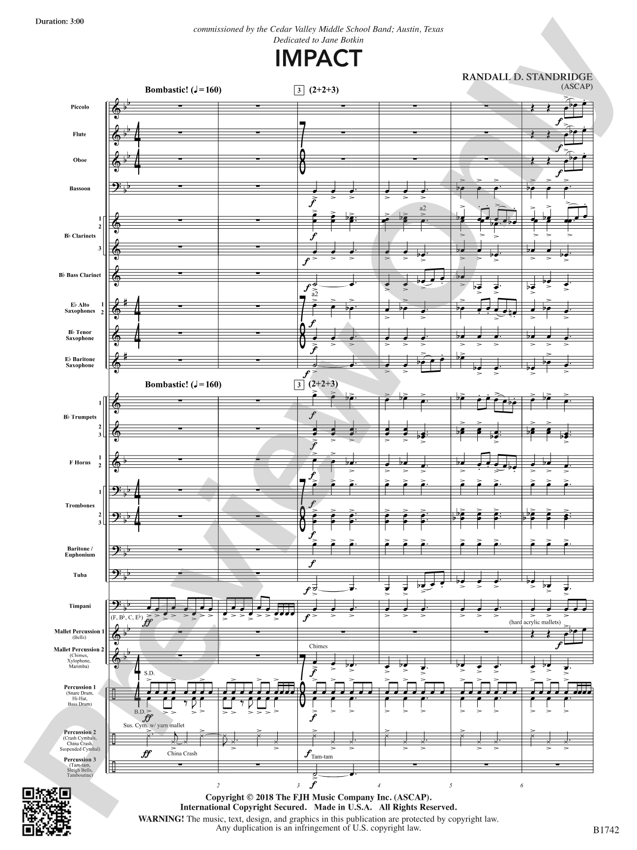 Impact: Concert Band Conductor Score & Parts
