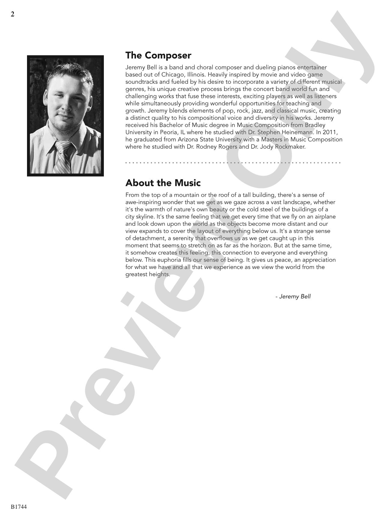 To the Greatest Heights: Concert Band Conductor Score & Parts