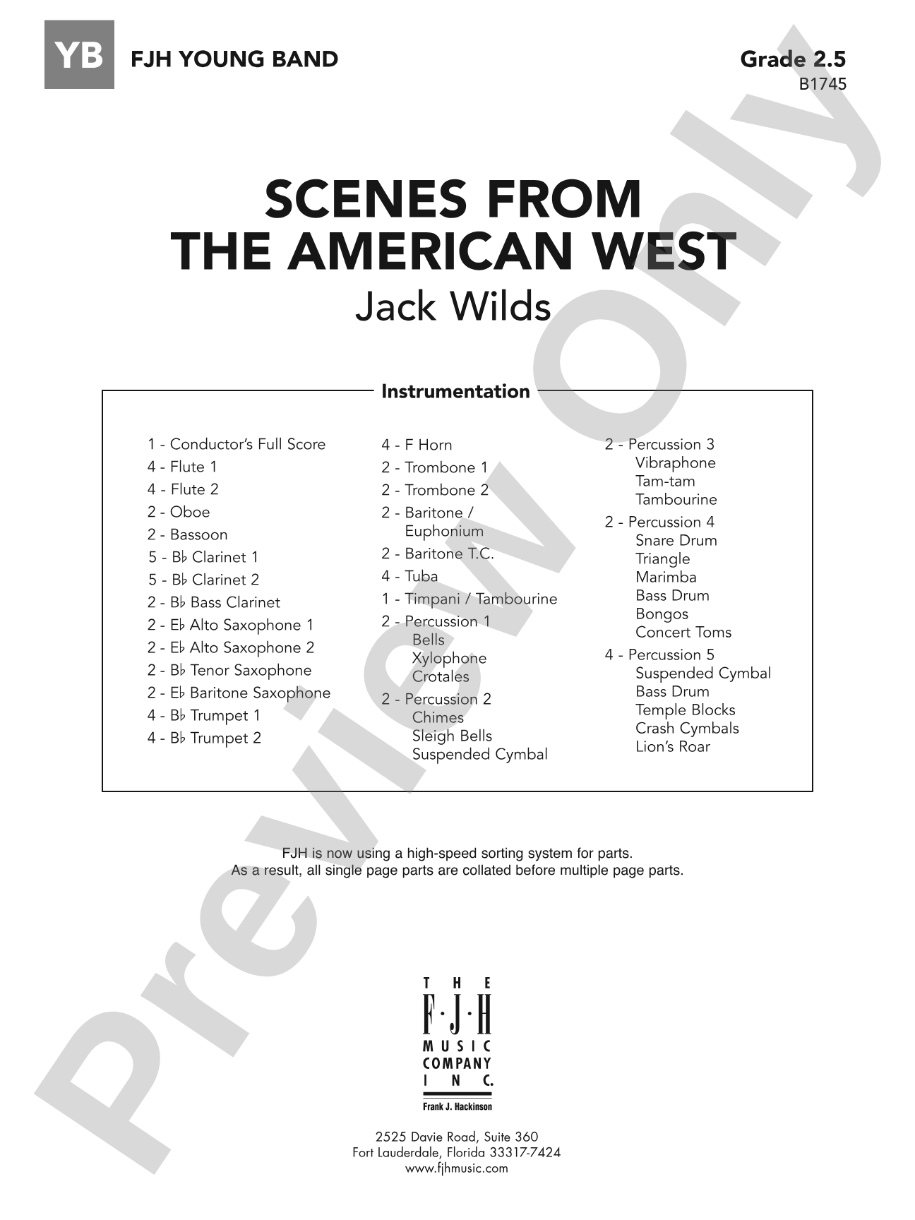 Scenes from the American West: Concert Band Conductor Score & Parts