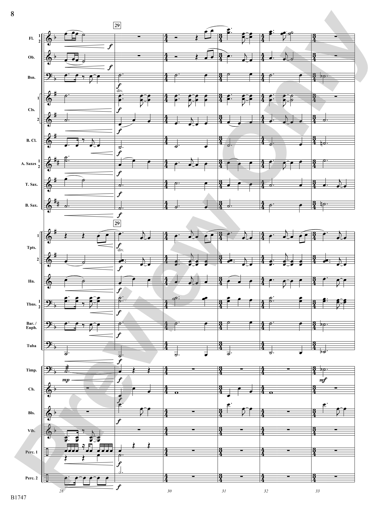 Boom and Bust: Concert Band Conductor Score & Parts